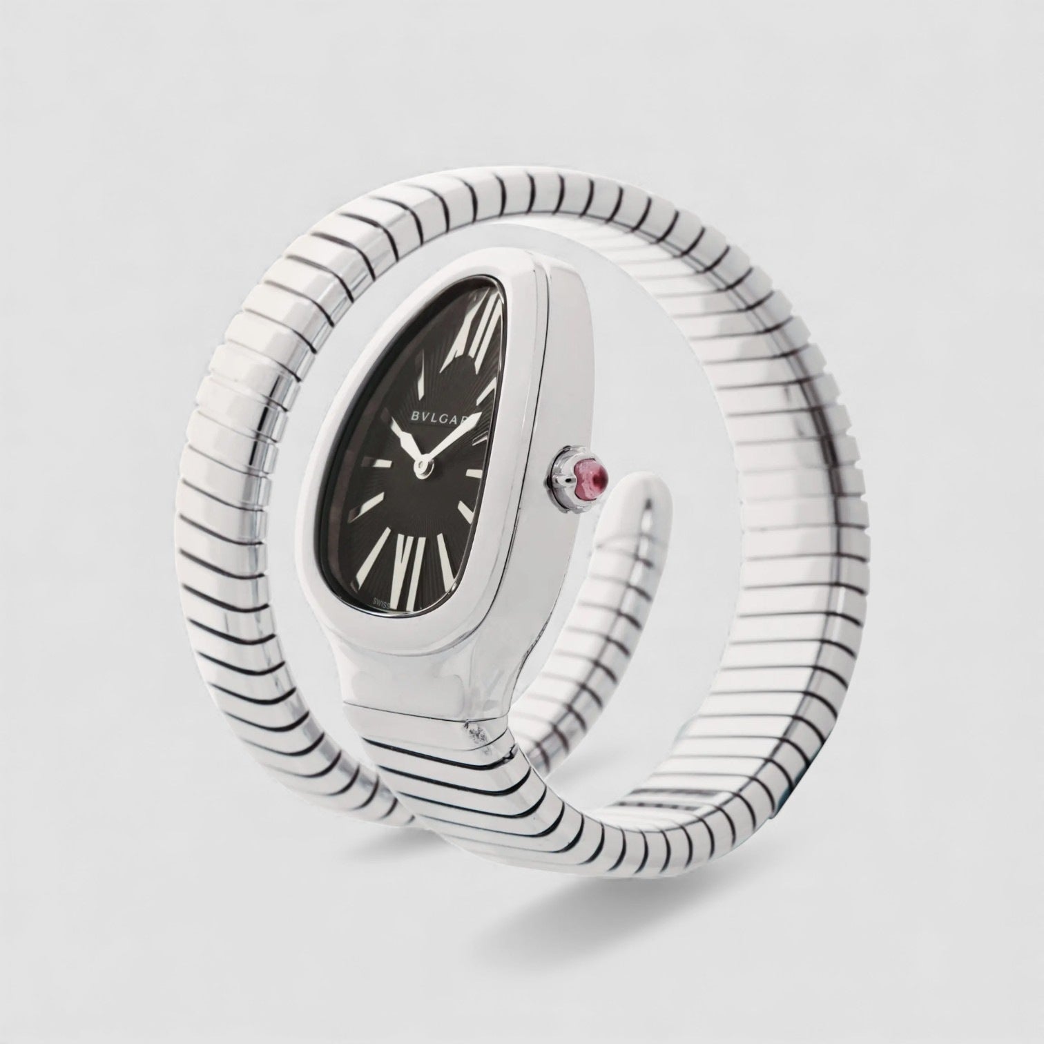 Black Opaline Dial Ladies Watch Serpenti Tubogas