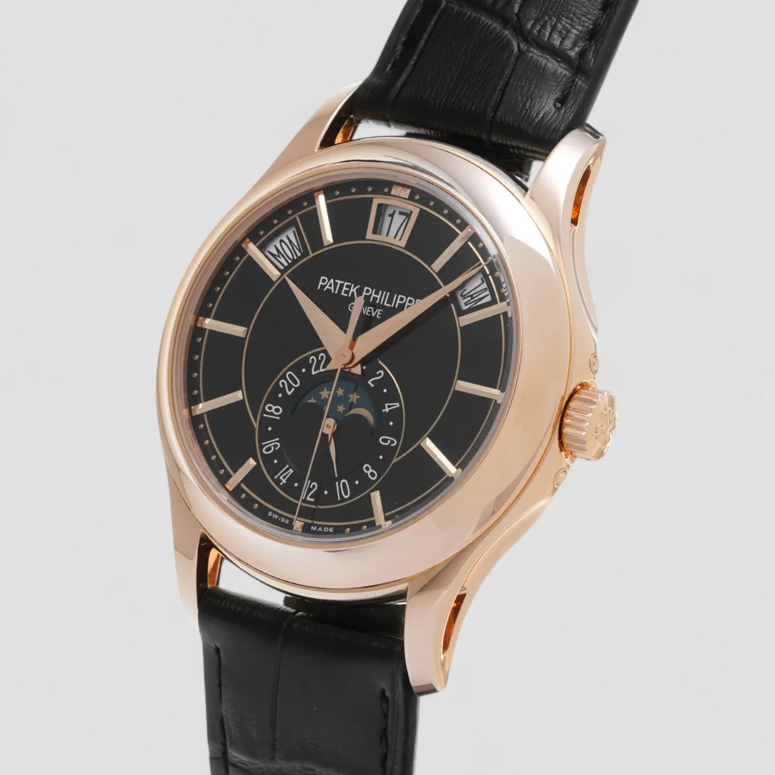 Annual Calendar Black Dial 18K Rose Gold