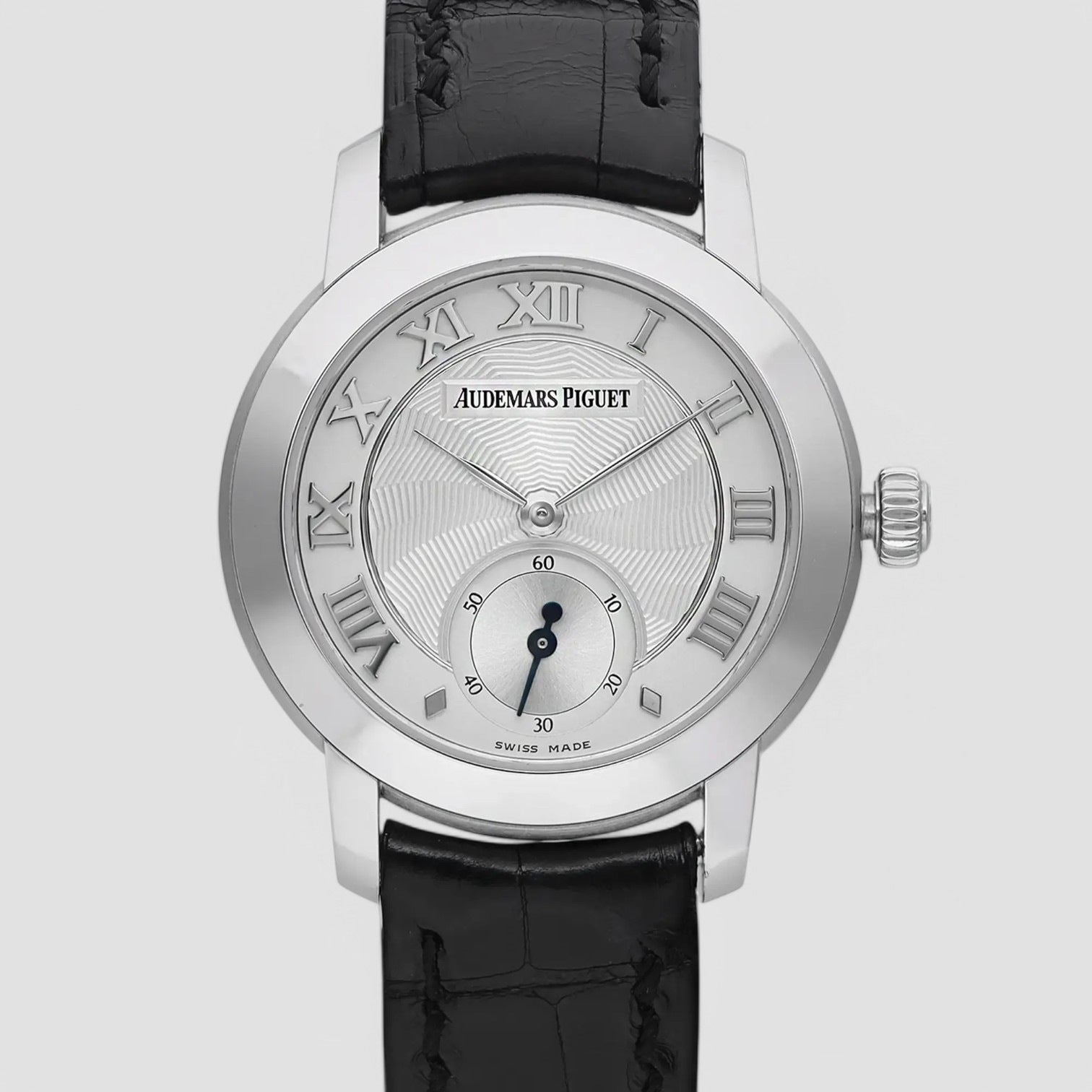 Jules 18K White Gold Silver Dial Watch