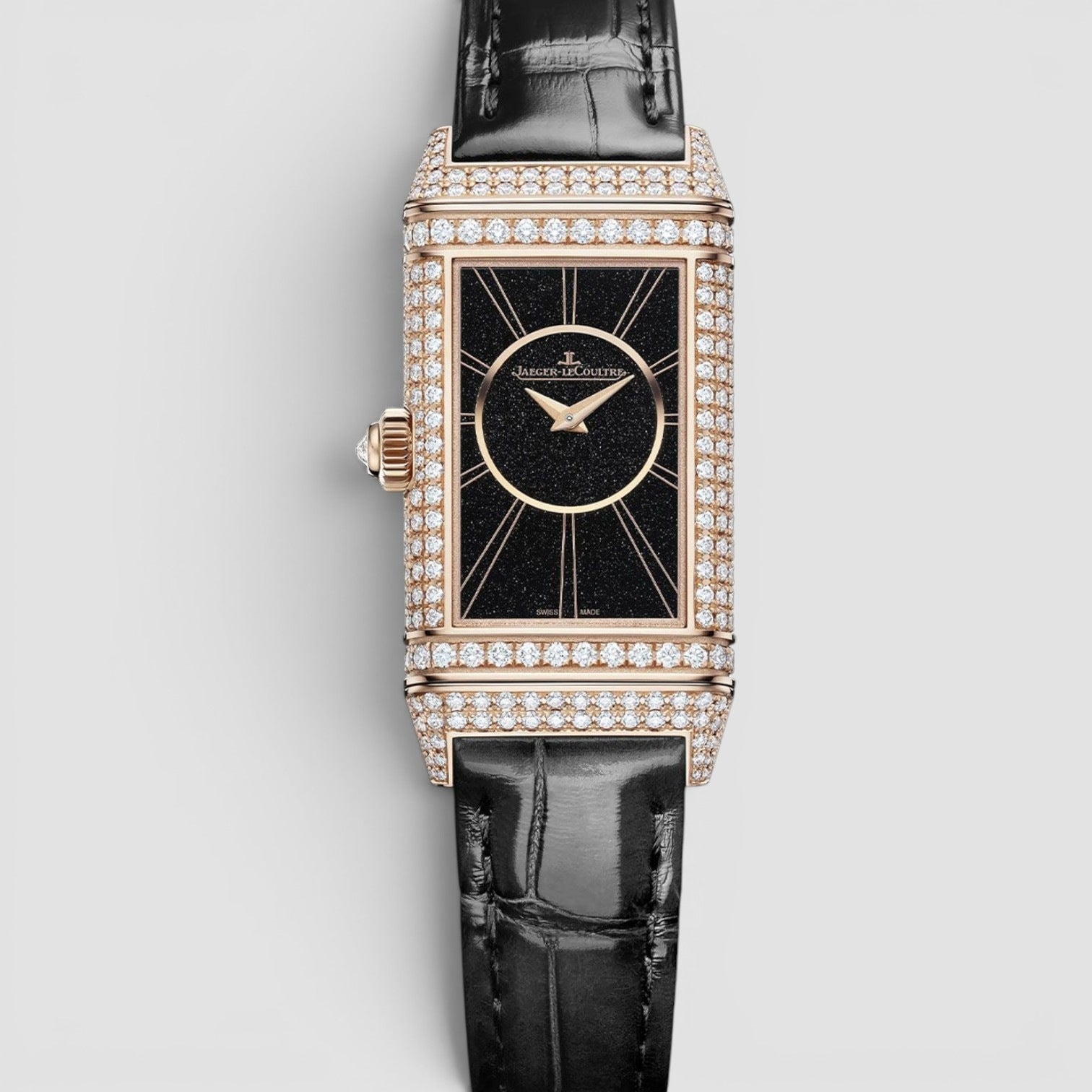 One Manual Pink Gold Diamond Duetto Ladies Watch