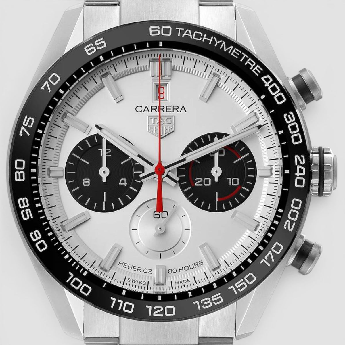 Carrera Calibre 02 Chronograph 44mm Silver Dial