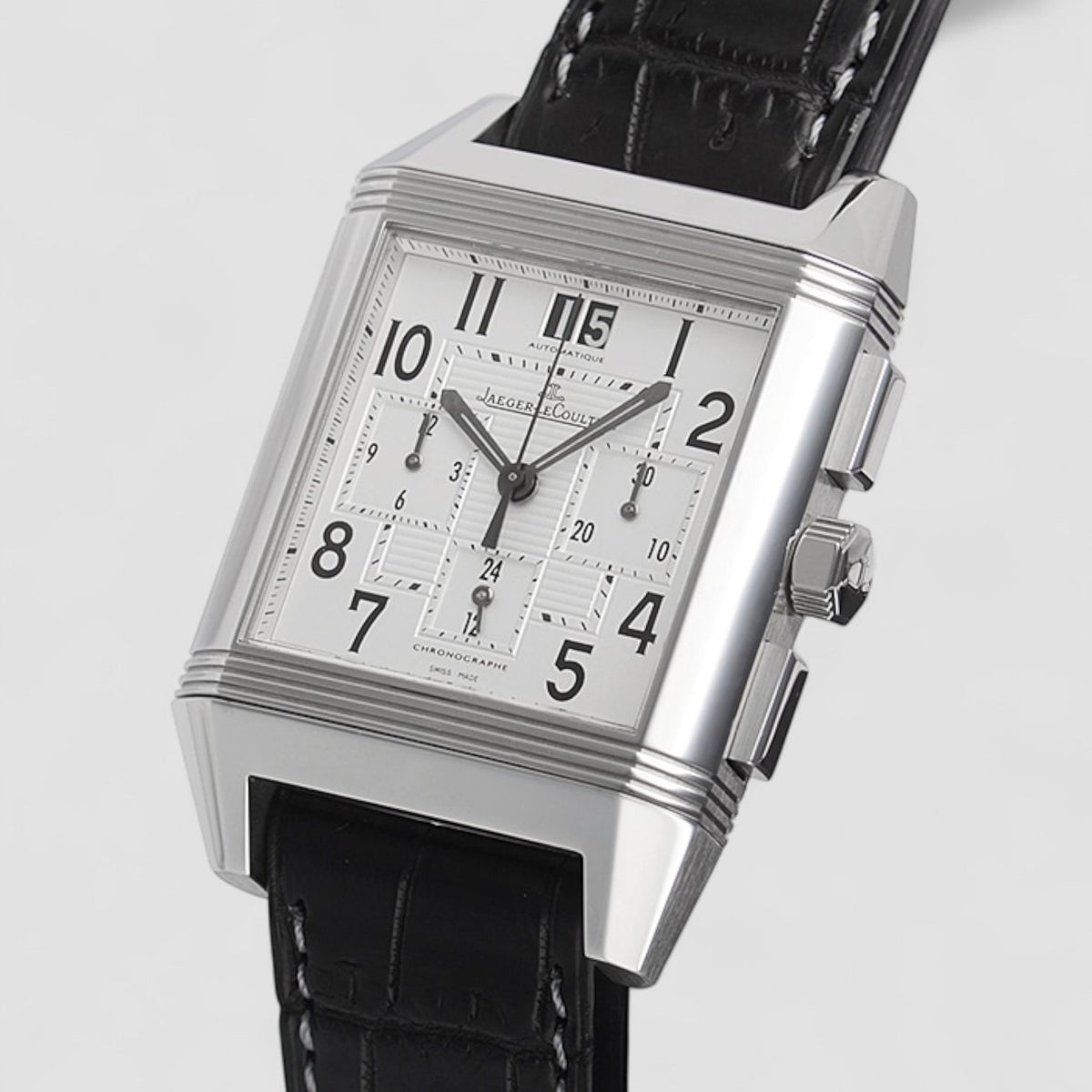 Reverso Squadra Chronograph GMT SS / Alligator