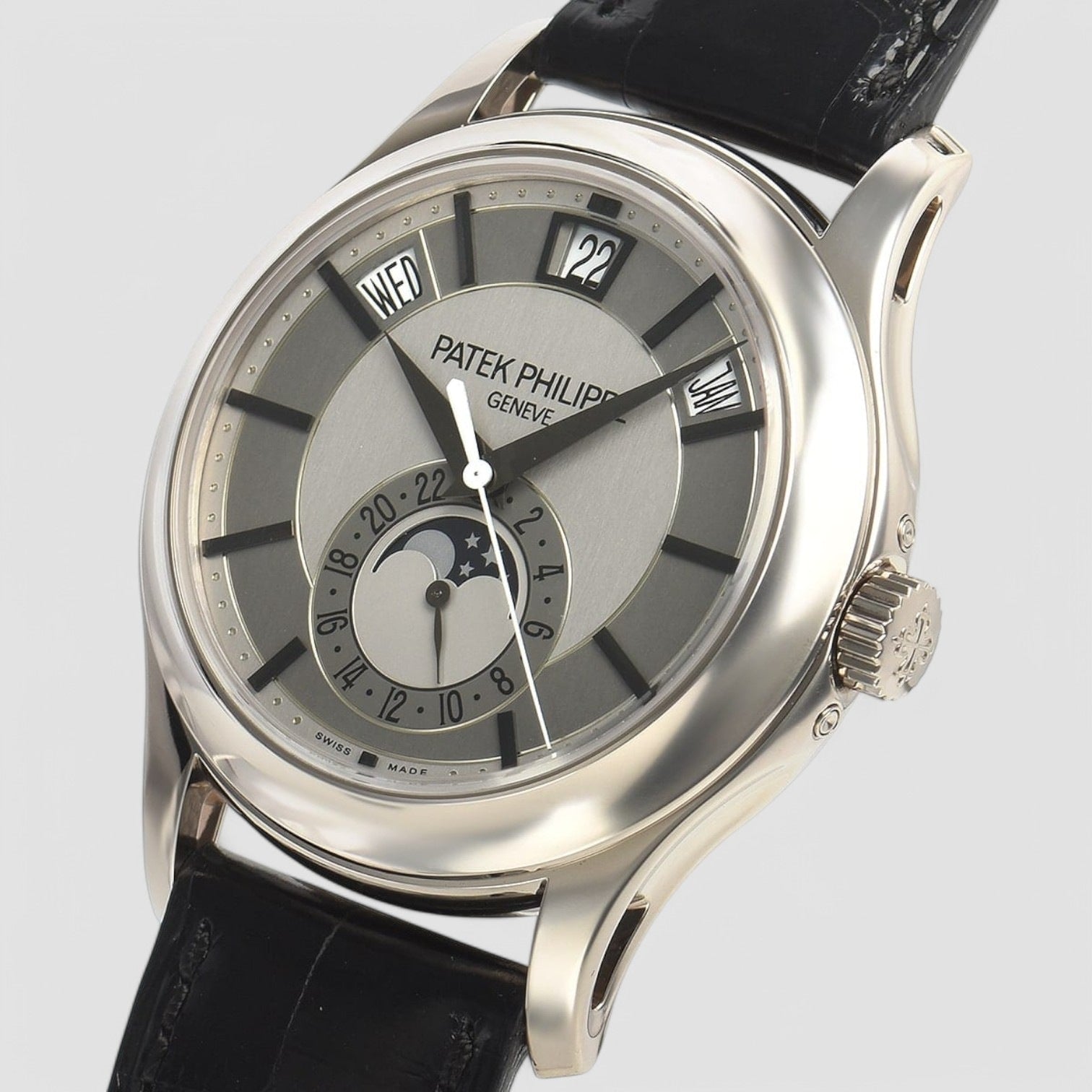 Annual Calendar Silver Dial 18K