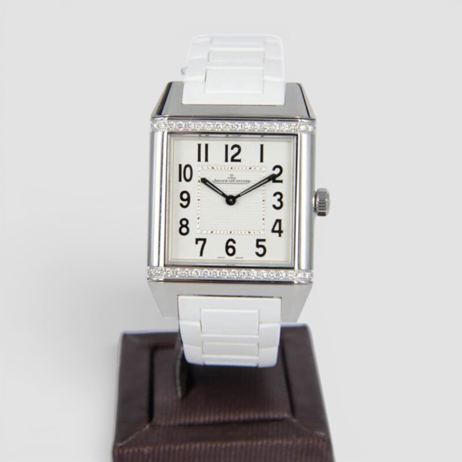 Reverso Squadra Classique White Dial Diamond