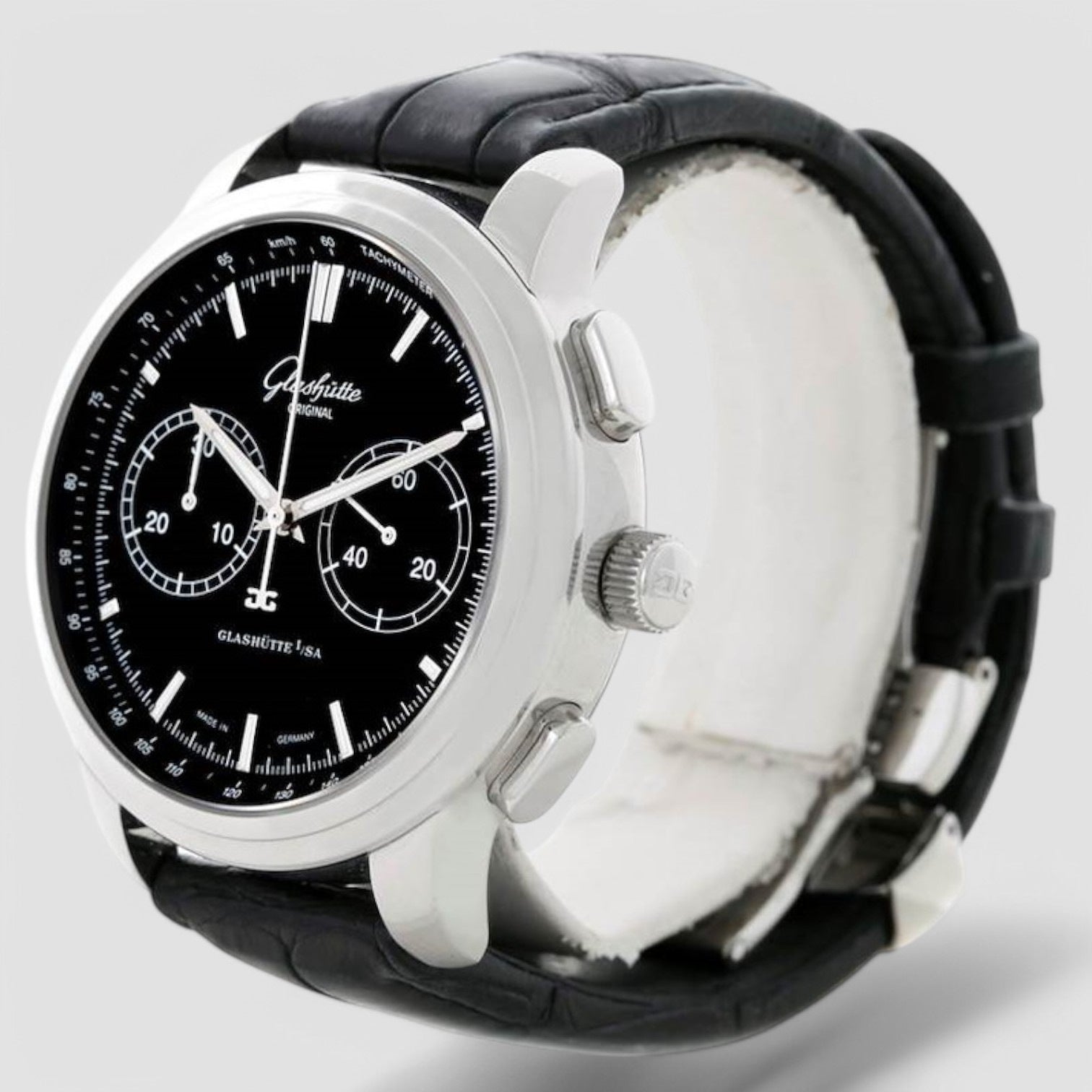 Glashutte Senator Chronograph XL Auto Black Dial Men's Watch