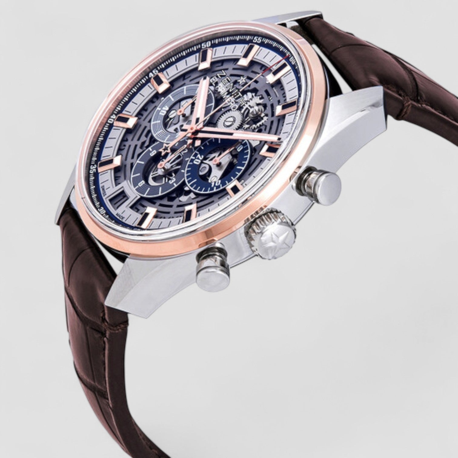 El Primero Chronograph Automatic Blue Skeleton Dial Men's Watch