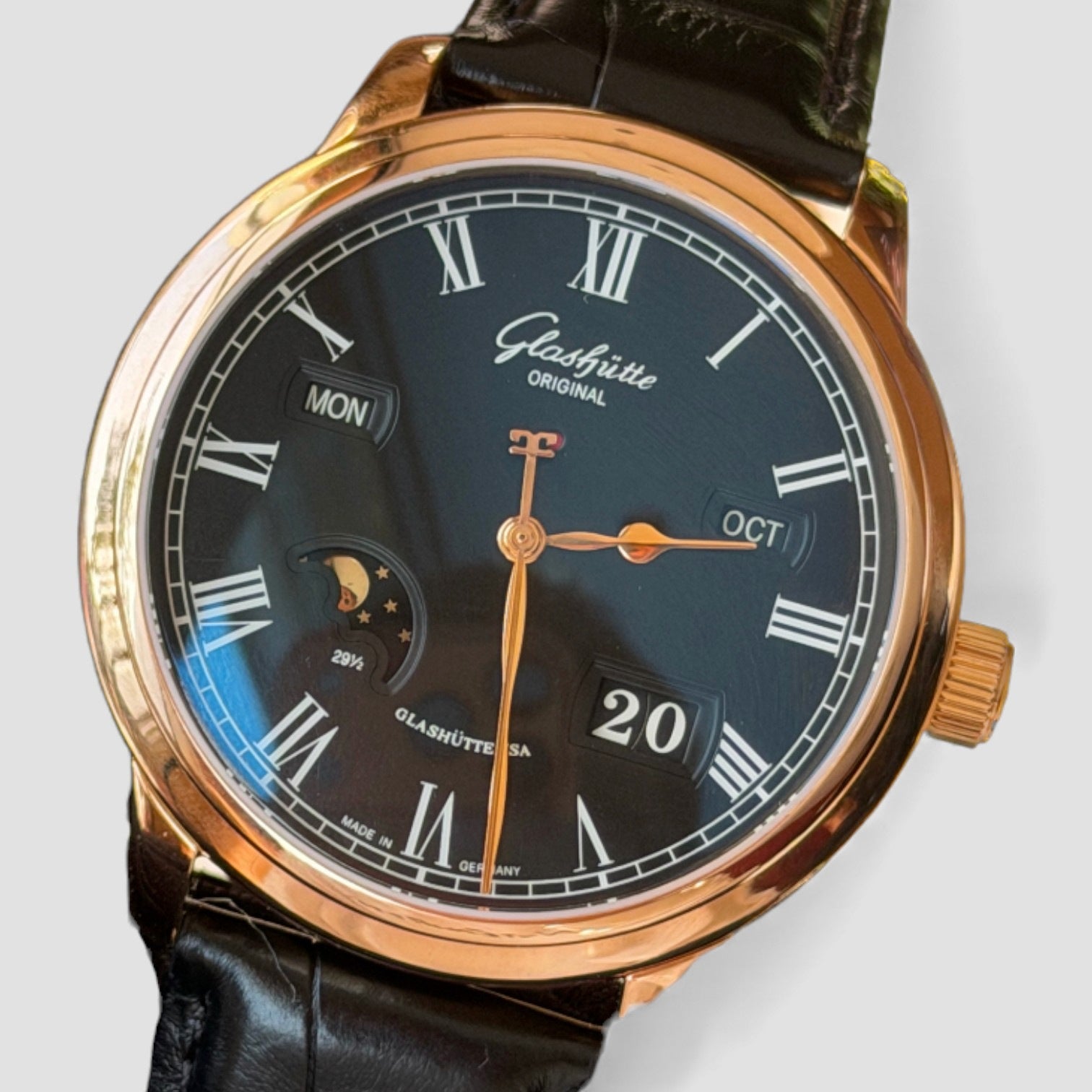 Senator Perpetual Calendar Red Gold 42 mm
