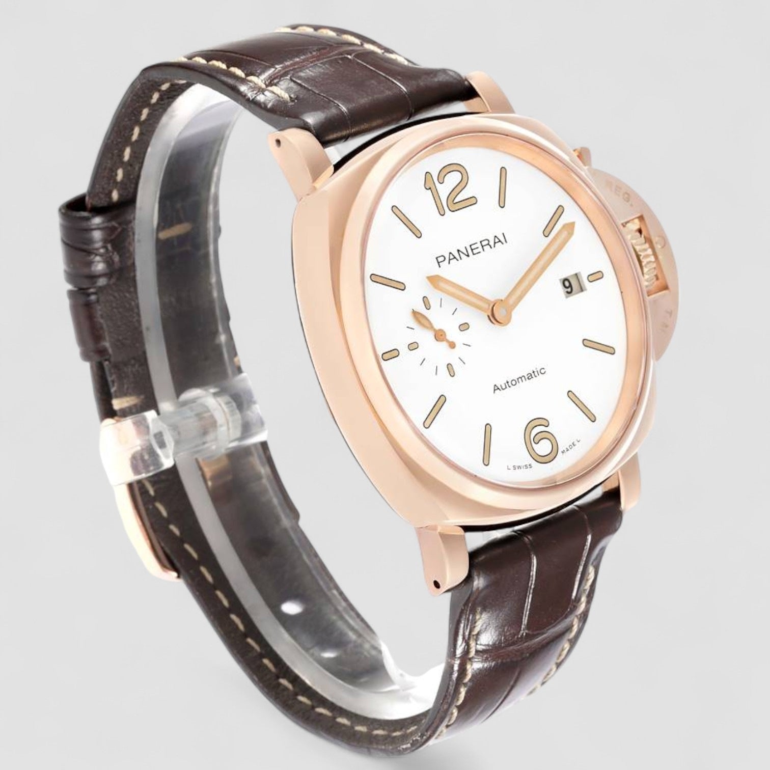 Luminor Due Rose Gold Ivory Dial Mens Watch