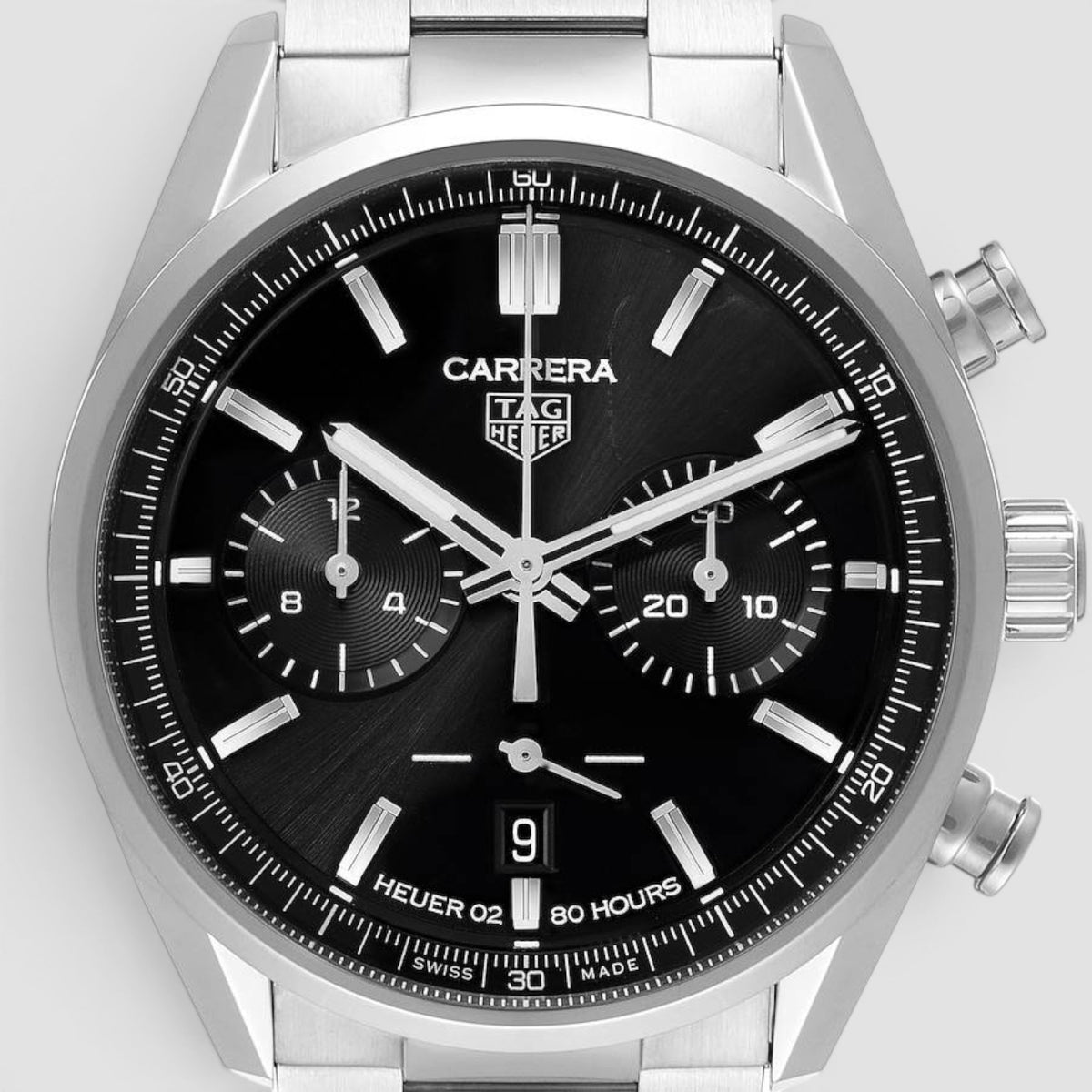 Heuer Carrera Calibre Heuer 02 Chronograph Black Dial