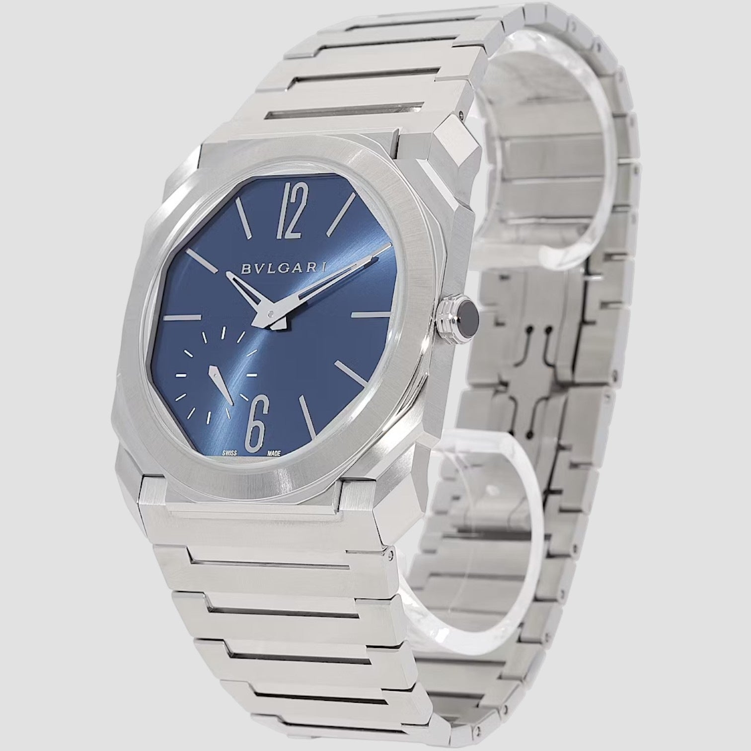 Octo Finissimo Extra Thin SS Blue Dial