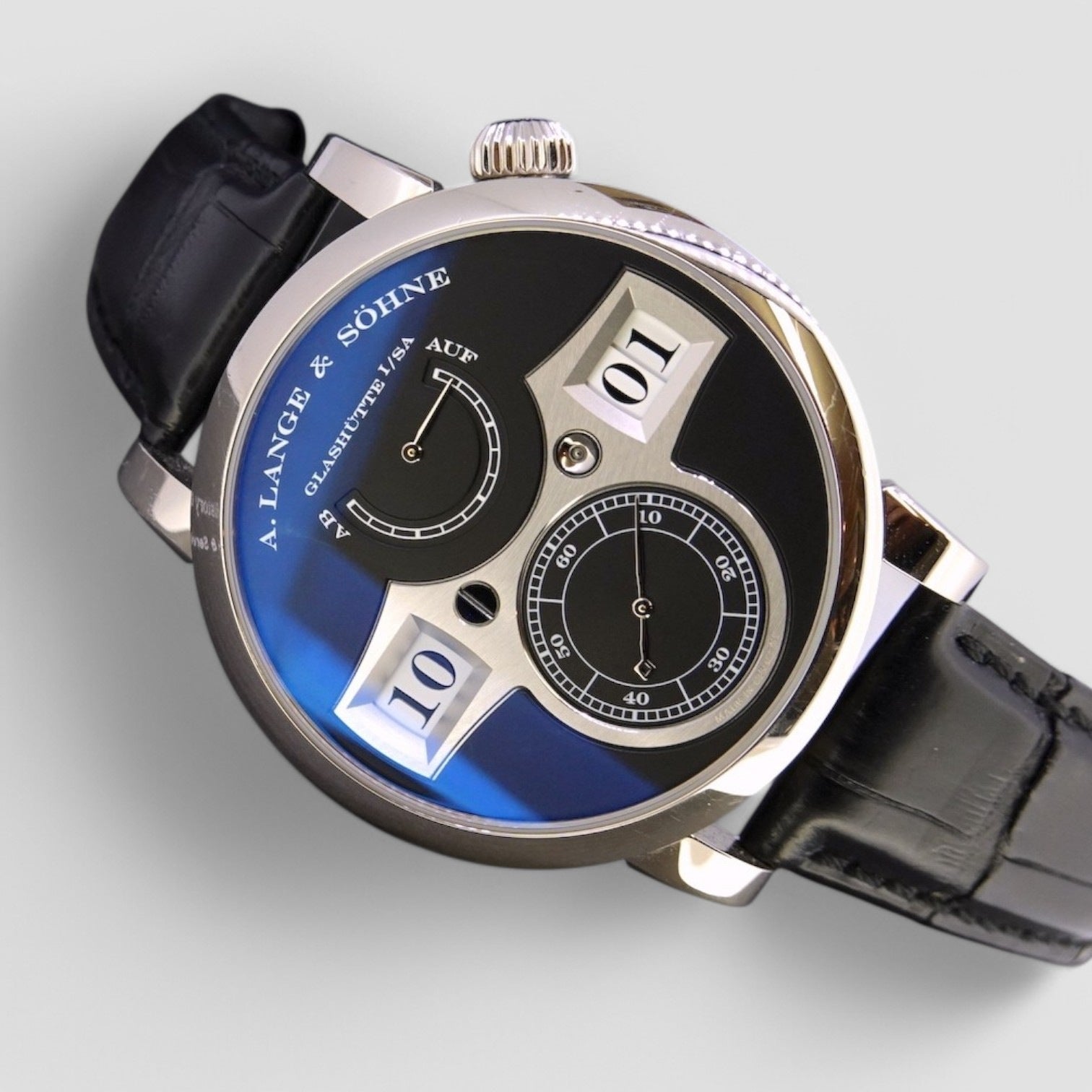 Zeitwerk 18K White Gold Black Dial