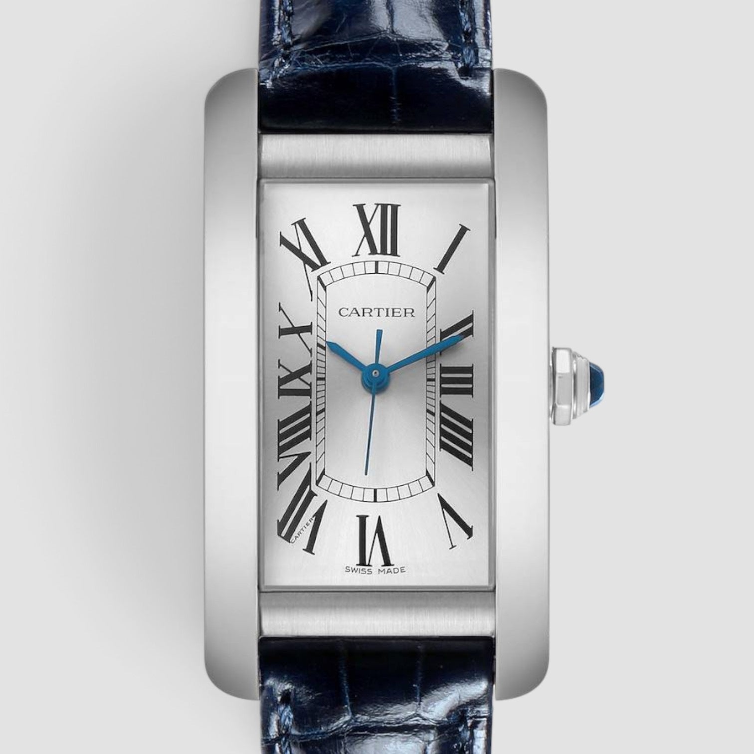 Tank Américaine 41.6 x 22.6mm Stainless Steel Silver Dial