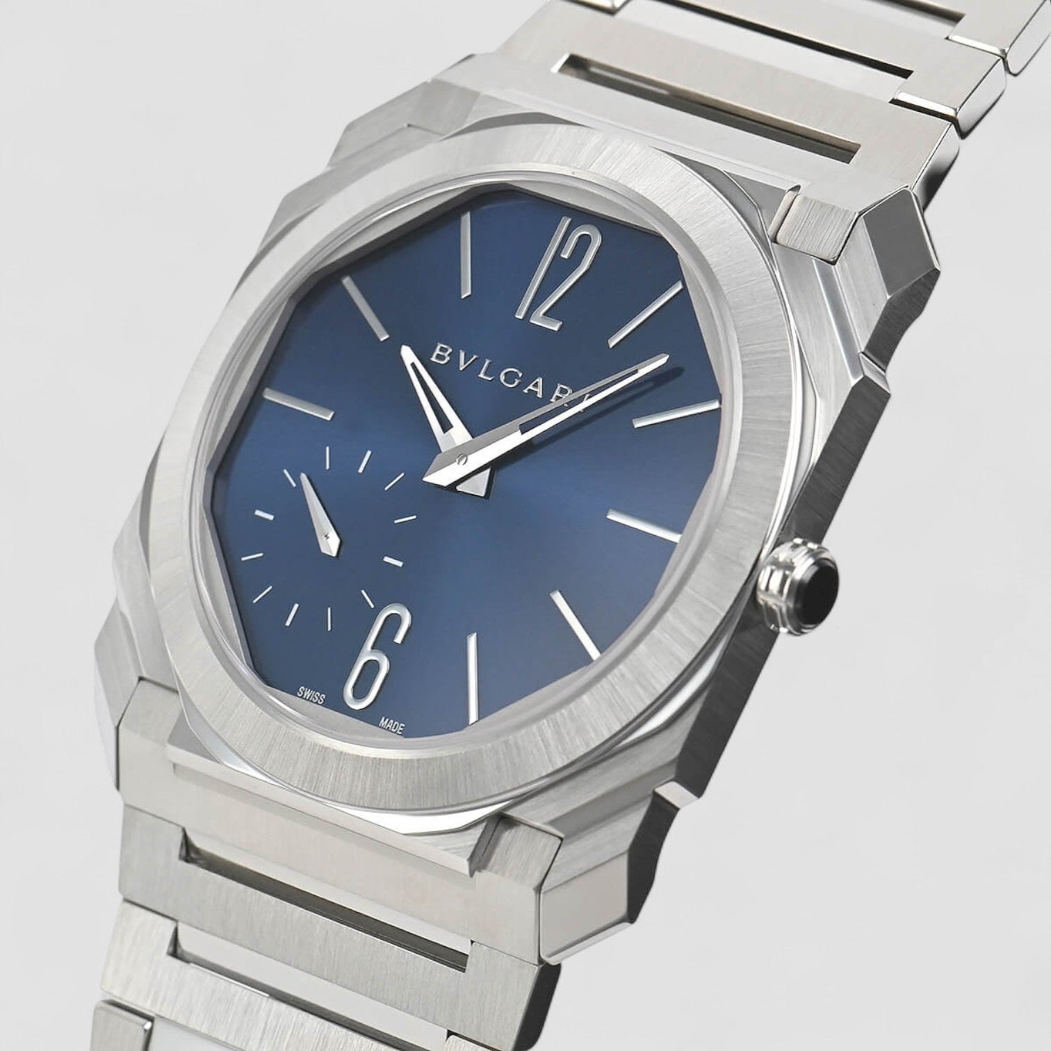 Octo Finissimo Extra Thin SS Blue Dial