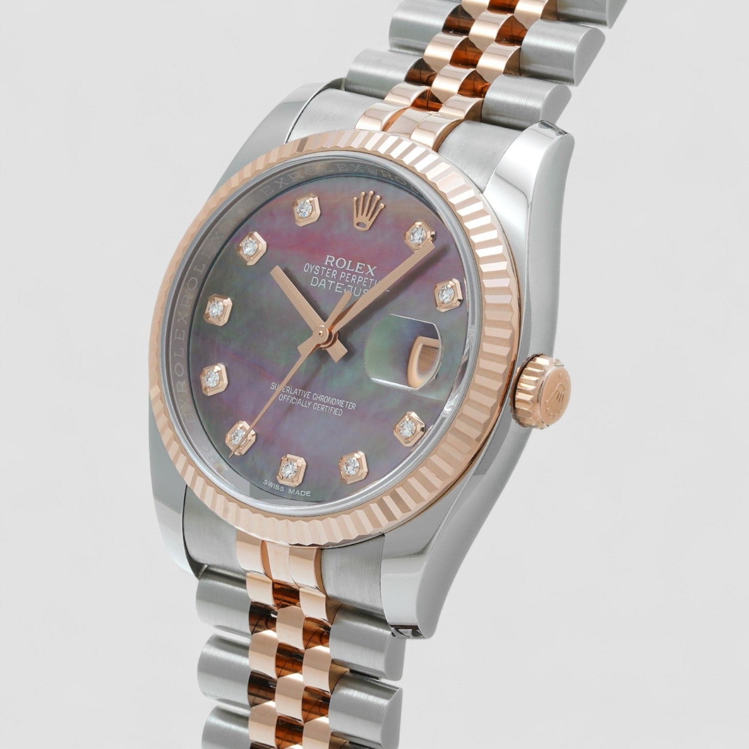 Datejust 36 18k Everose Gold & Steel Watch