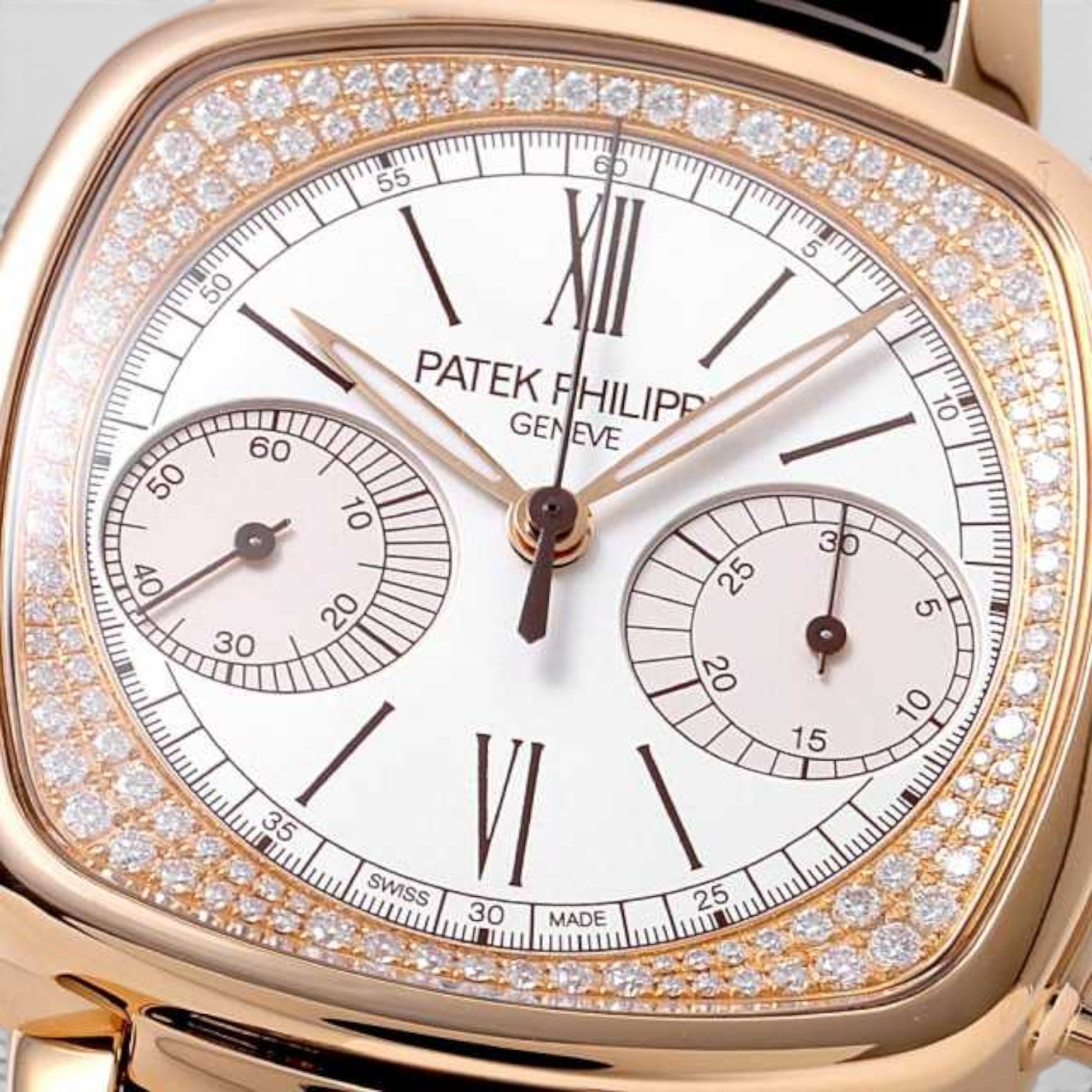 Complications Chronograph 35×39mm Rose Gold Diamond Bezel