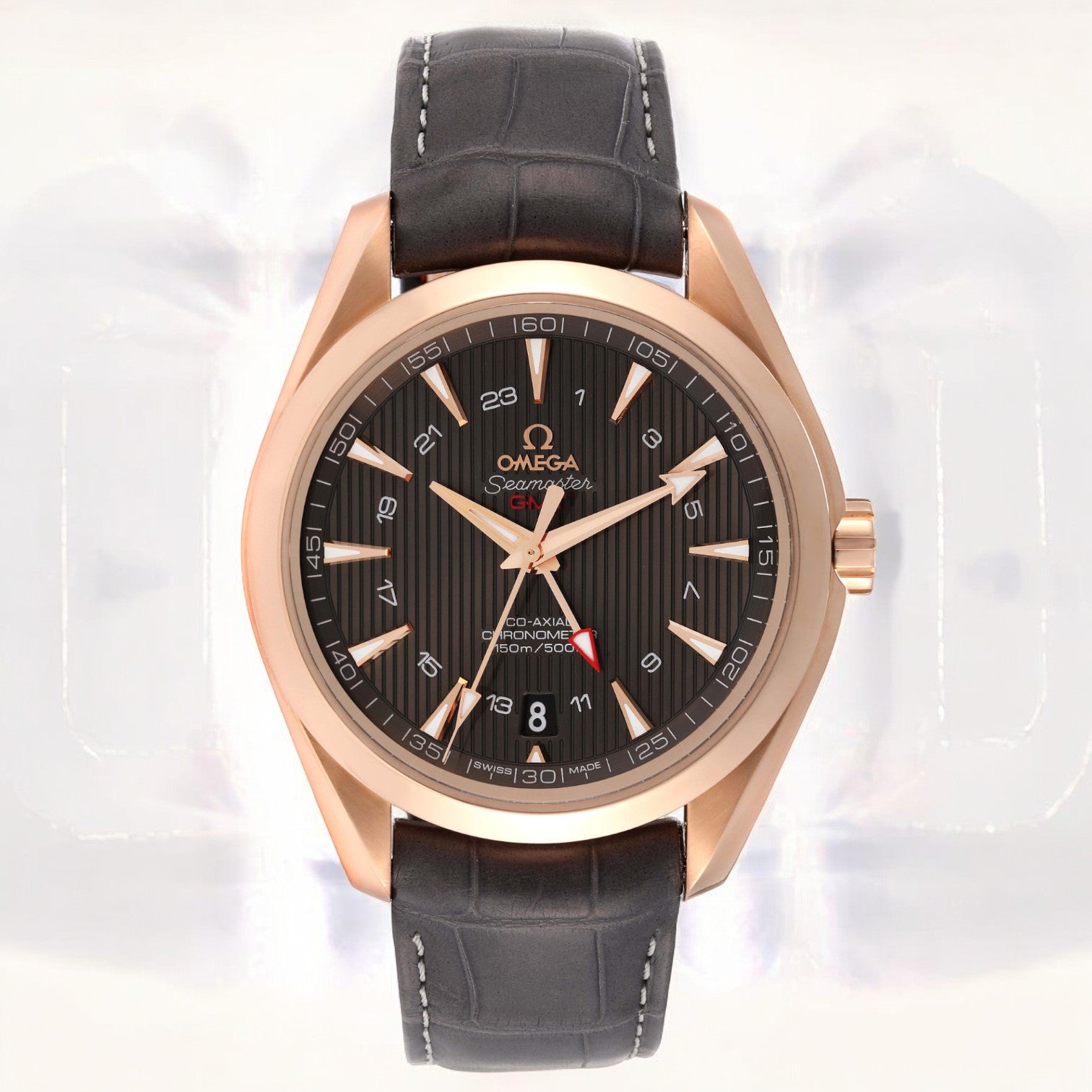 Aqua Terra GMT Brown Dial Rose Gold 43MM