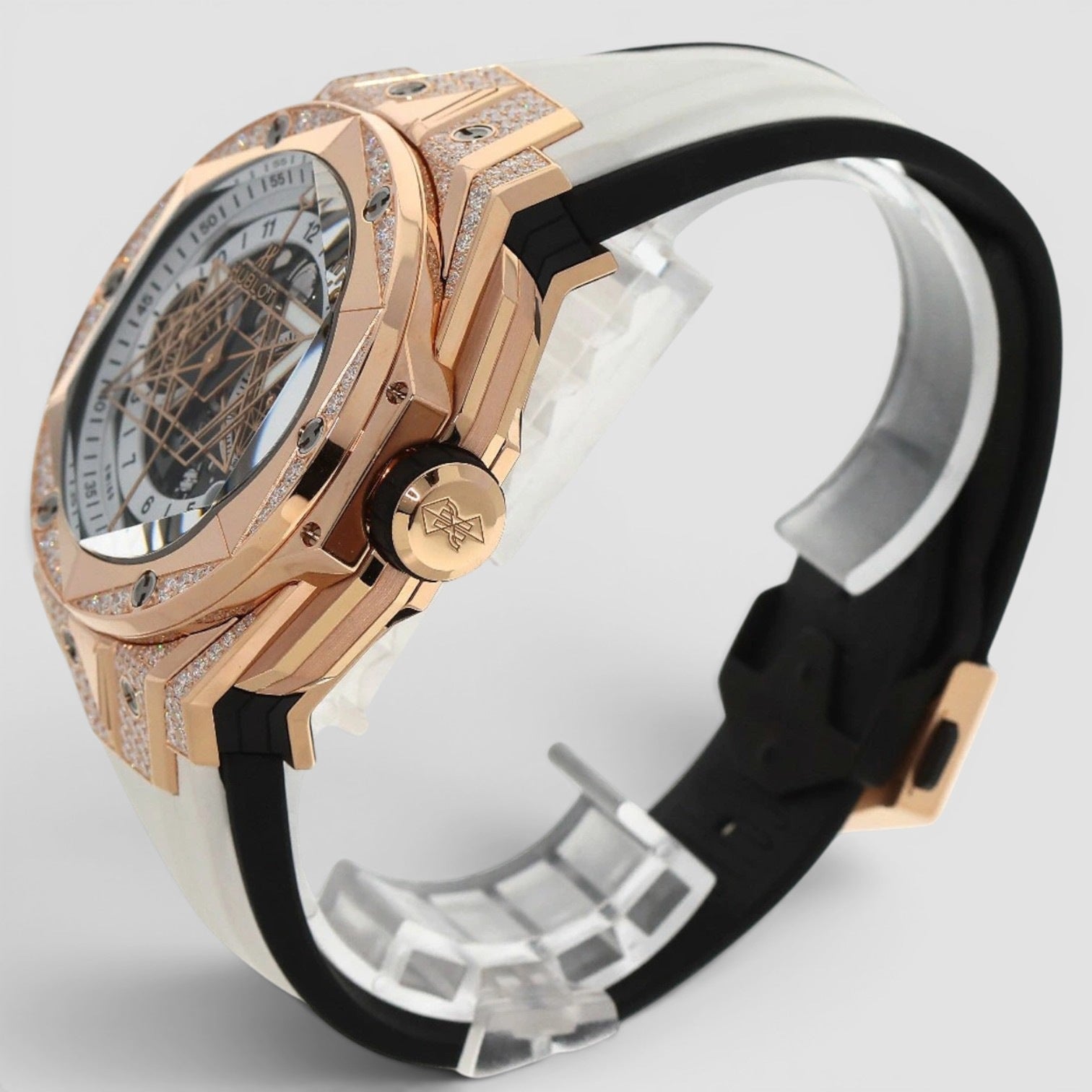 Big Bang Sang Bleu Ii King Gold White Pavé 45mm