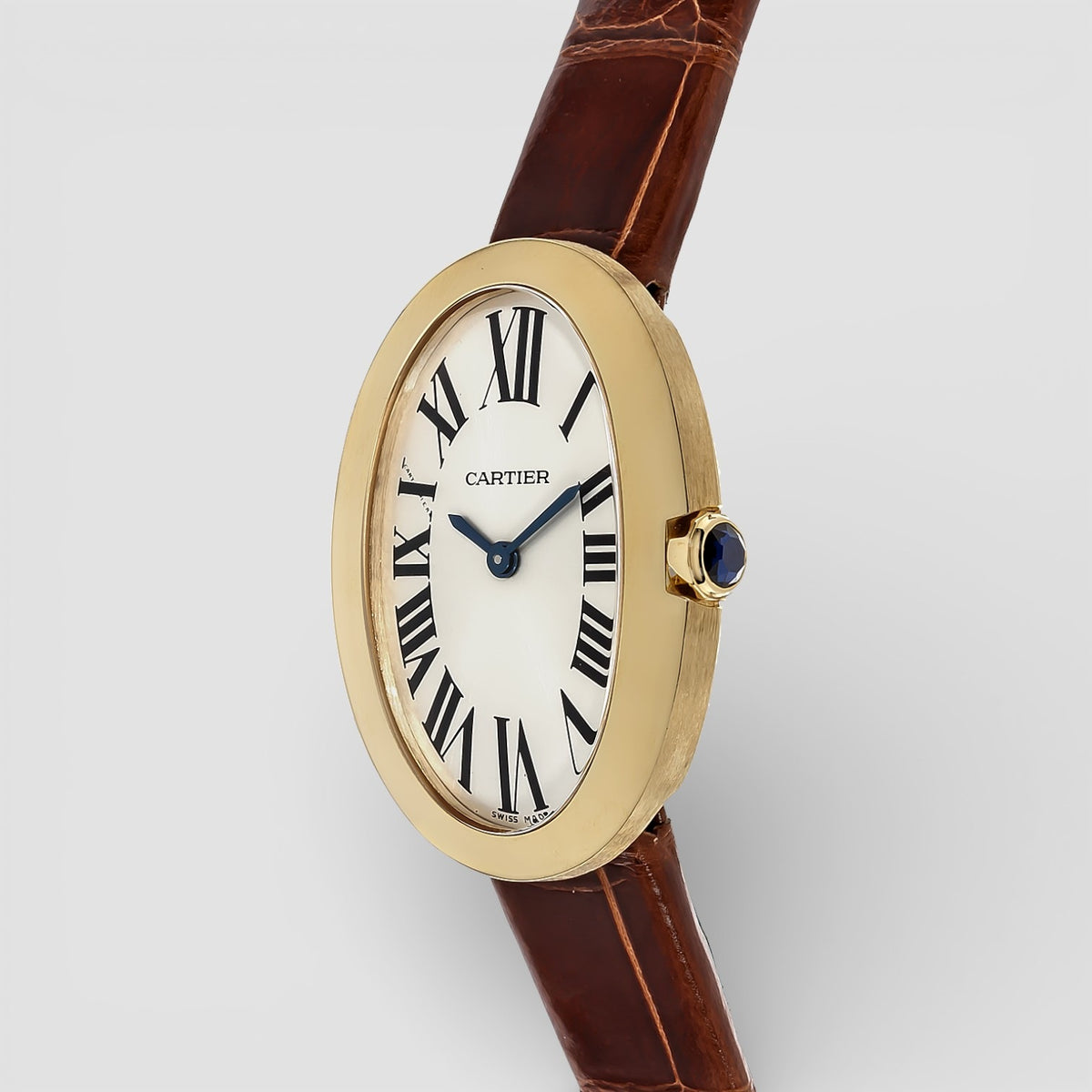 Ladies Watch Baignoire 18k Leather Quartz