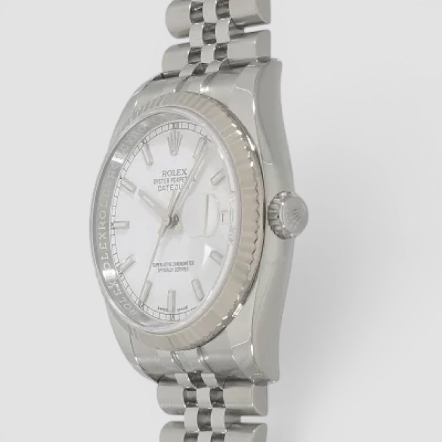 Datejust 36 White Index on Jubilee Bracelet