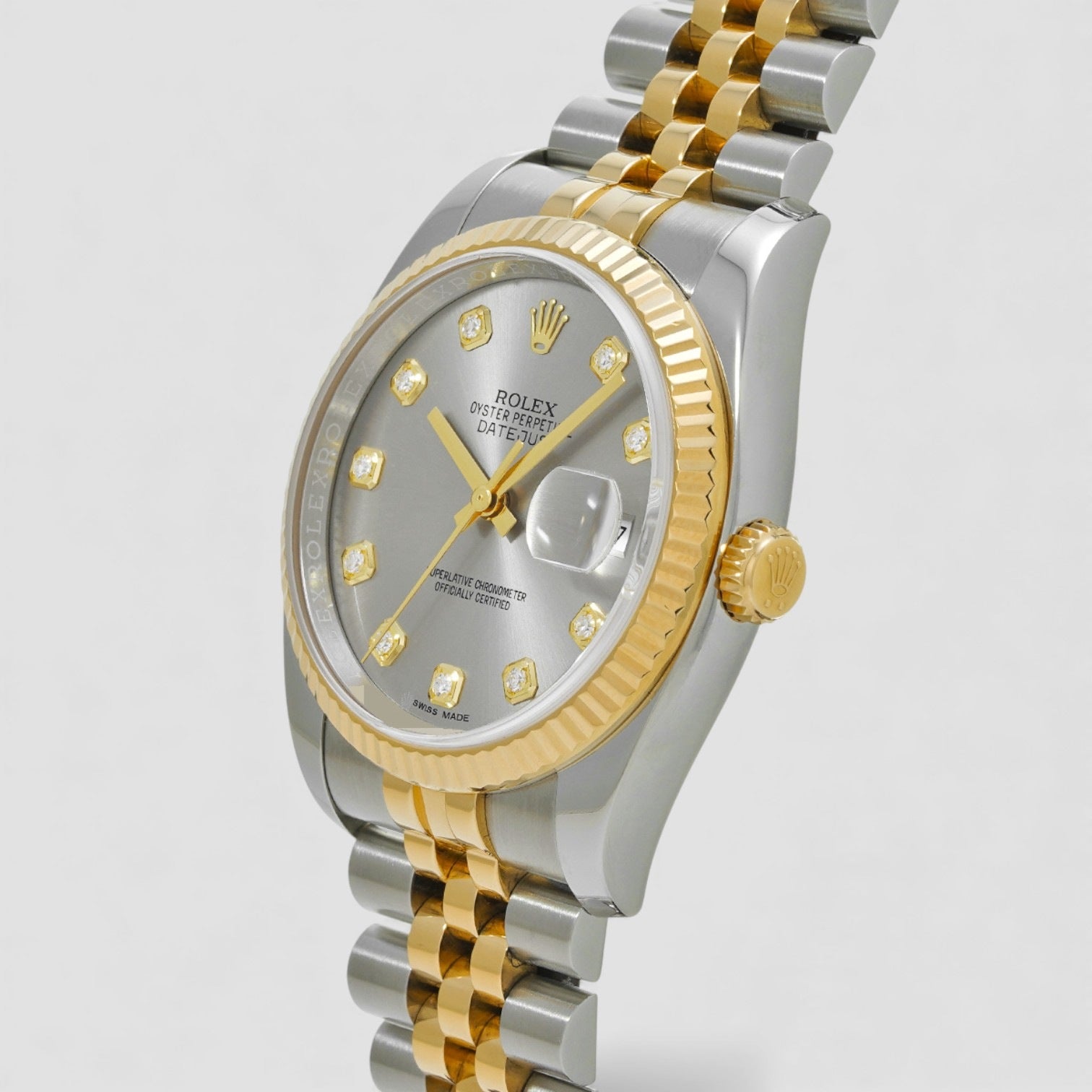 Automatic Silver Dial Stainless Steel and Yellow Gold Men's Watch