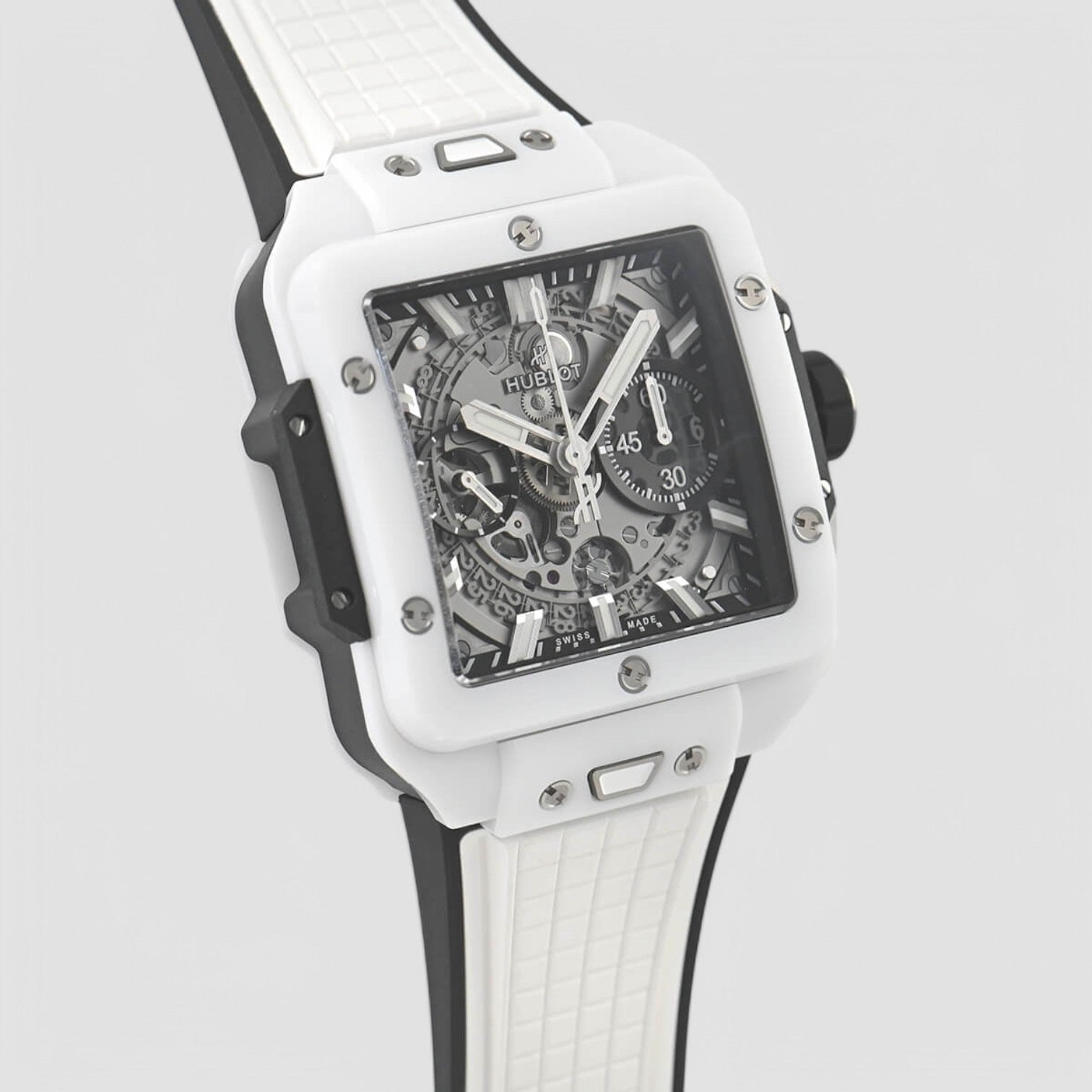 Square Bang Unico White Ceramic 42mm