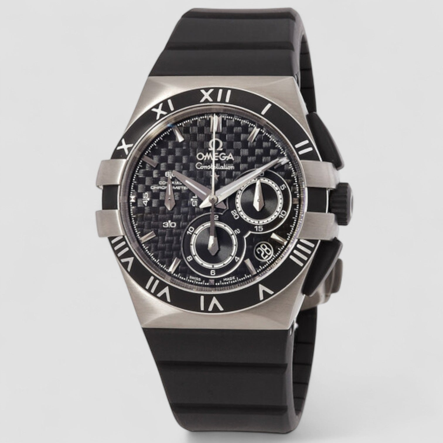 Constellation Double Eagle Chronograph Automatic Chronometer Black Dial Ladies Watch