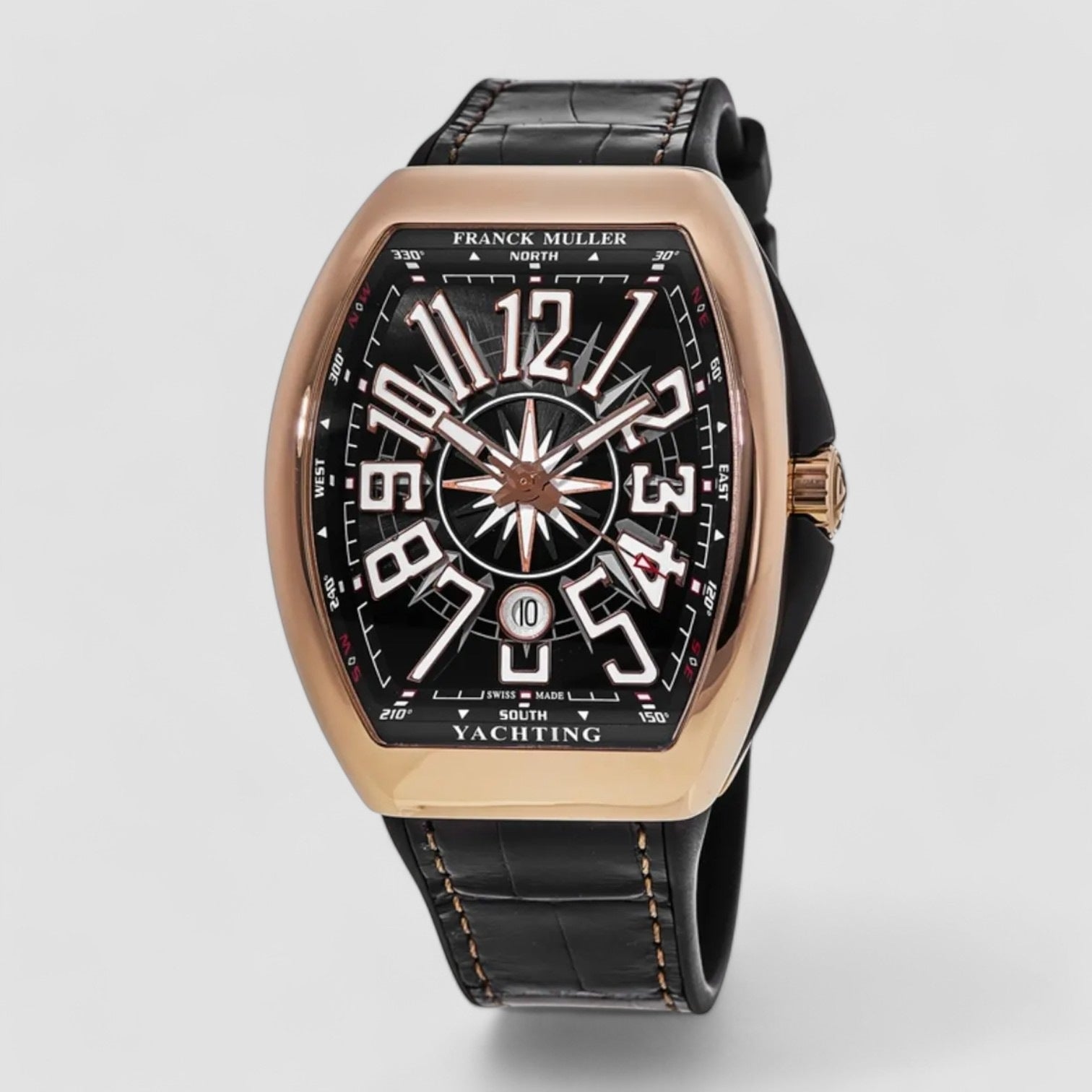 Vanguard Yachting 18kt Rose Gold Black Dial Men's Watch