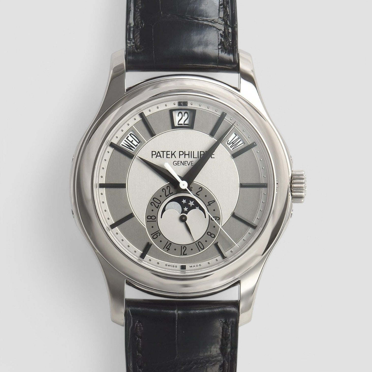 Annual Calendar Silver Dial 18K