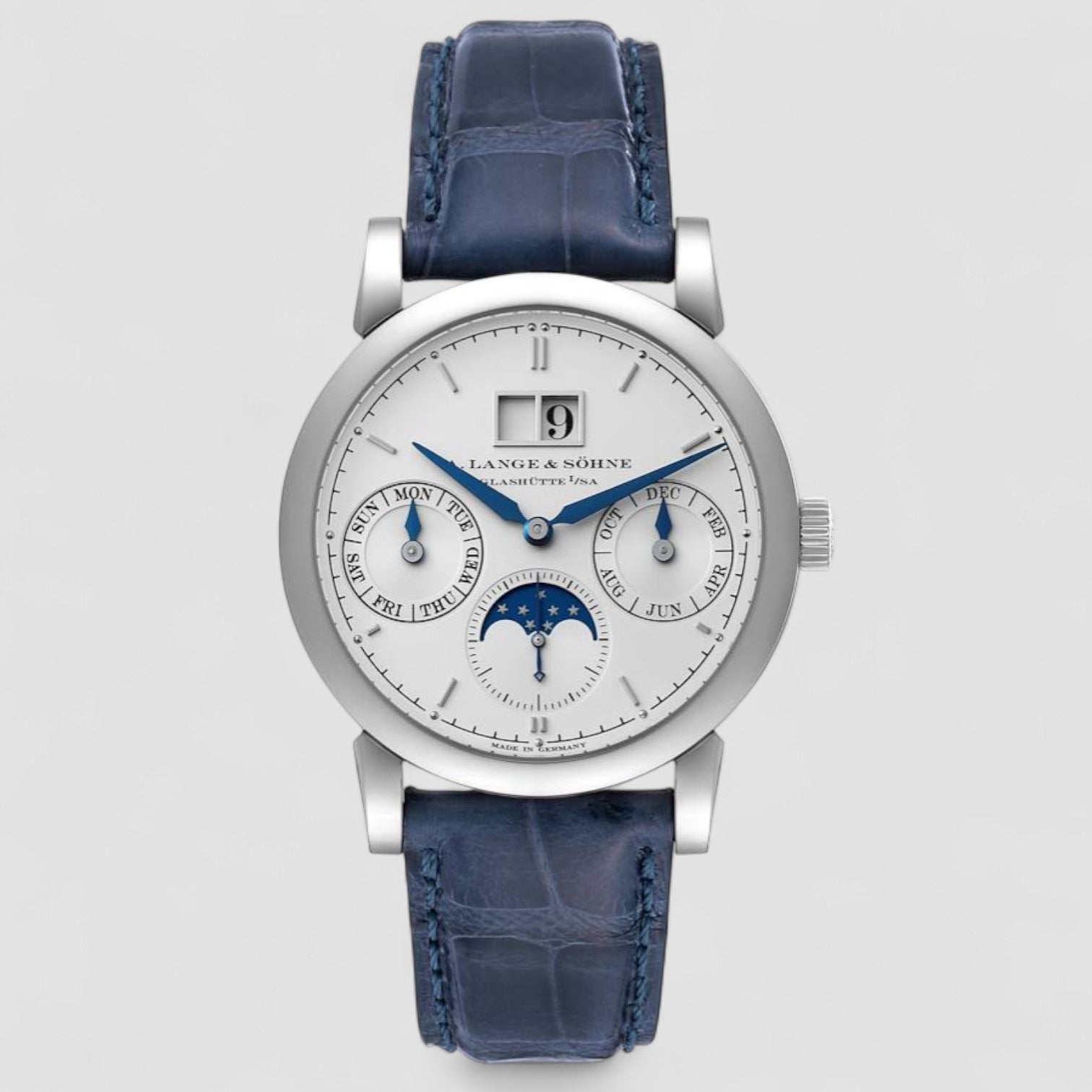 Saxonia Annual Calendar 18K White Gold