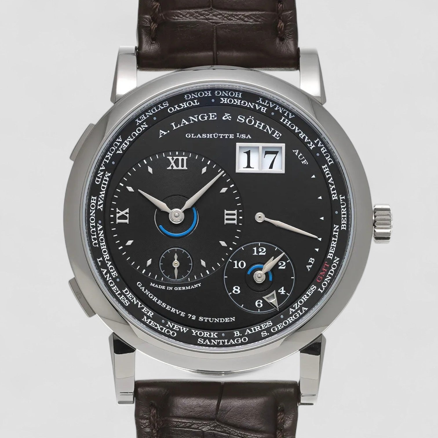 Lange 1 Time Zone 18K White Gold / Black Dial 2021