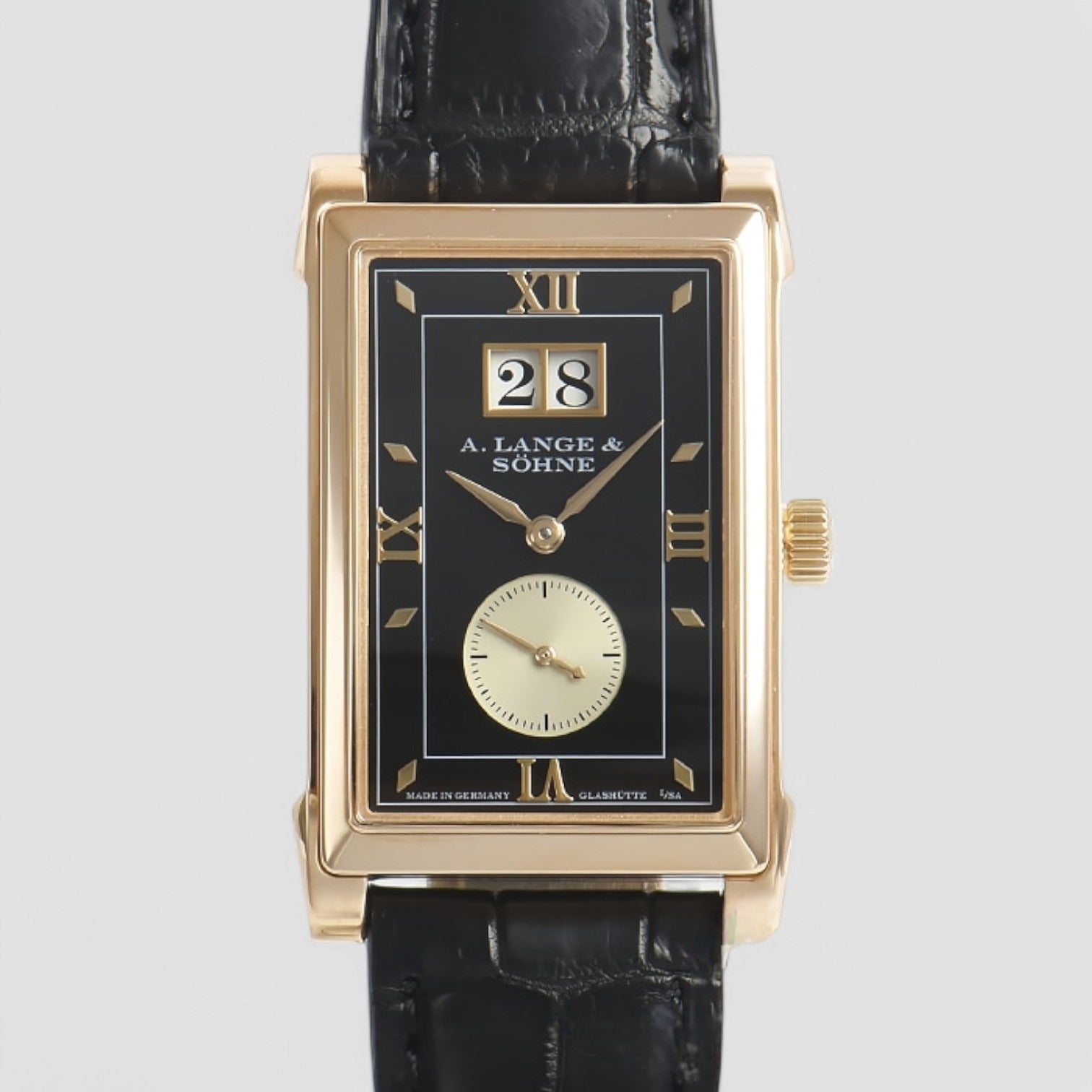 Cabaret 18K Rose Gold Black Dial RARE