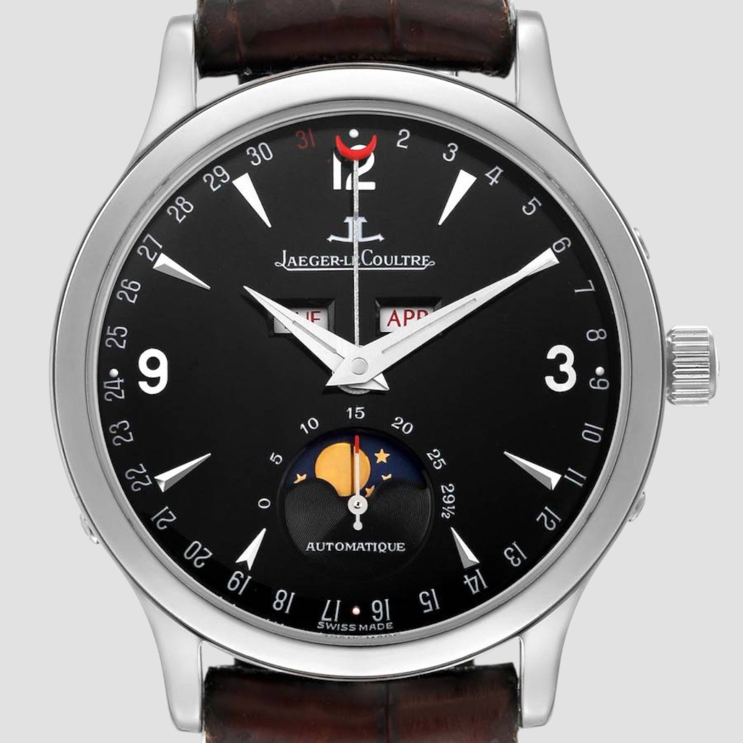 Master Control Moon Steel Mens Watch