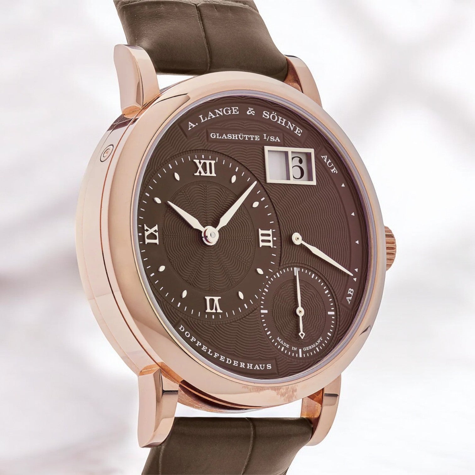 "Kleine" Little Lange 1 Rose Gold Brown Dial 36MM