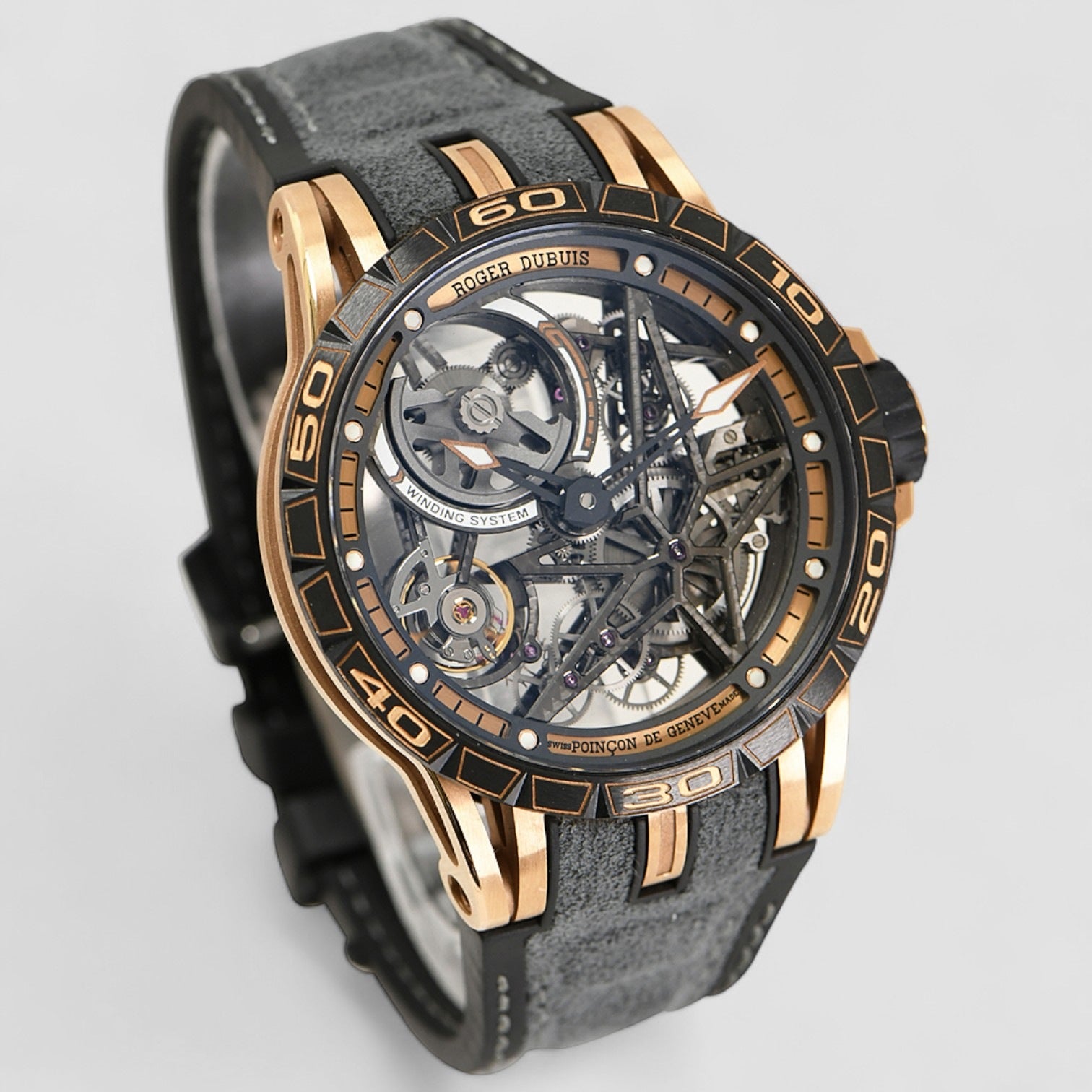 Excalibur Spider Black DLC Titanium Bezel Rose Gold 45mm