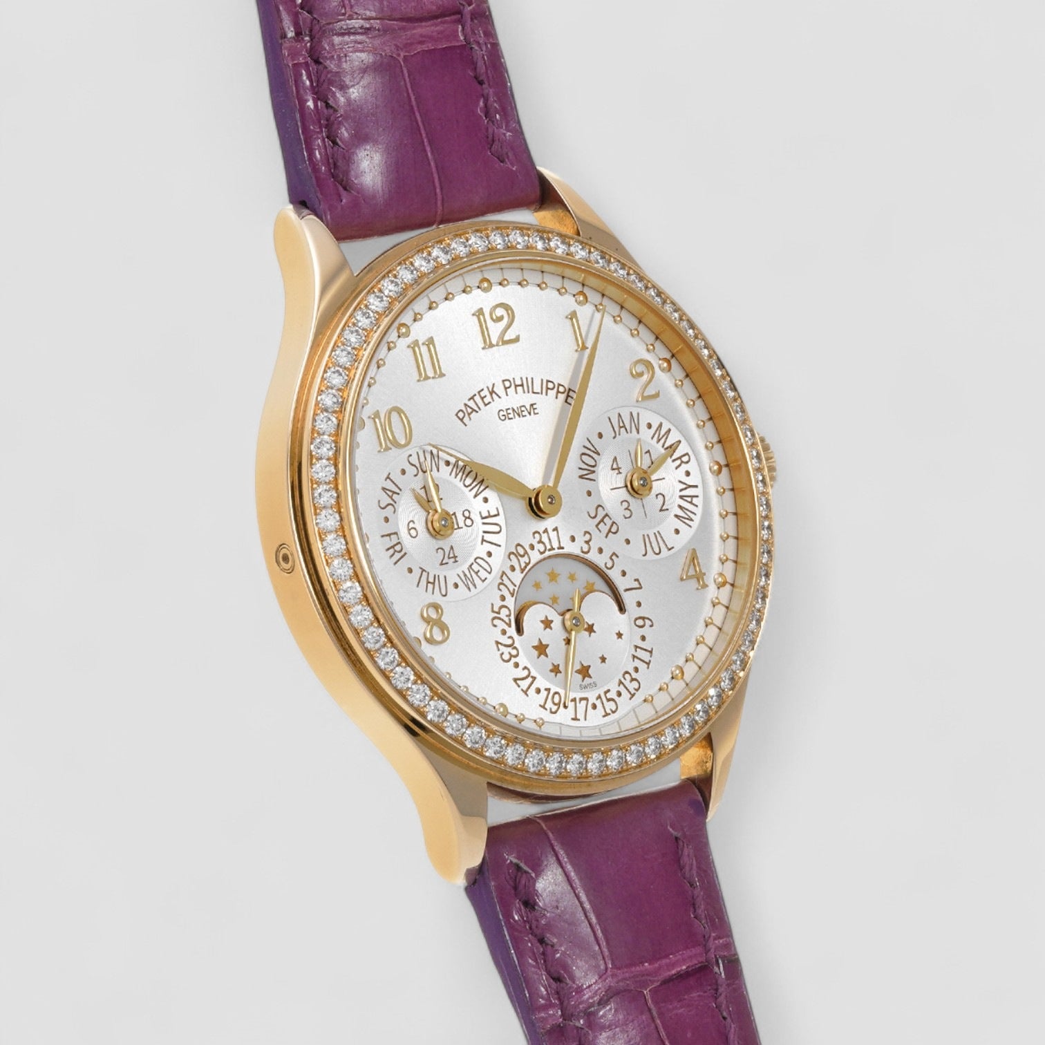 Grand Complications White Opaline Dial Automatic Ladies Perpetual Calendar Watch