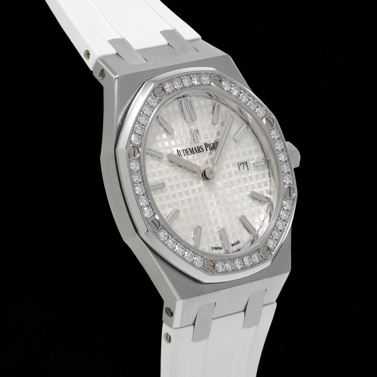 Royal Oak 33mm Ladies Watch - Silver Dial & Diamond Bezel