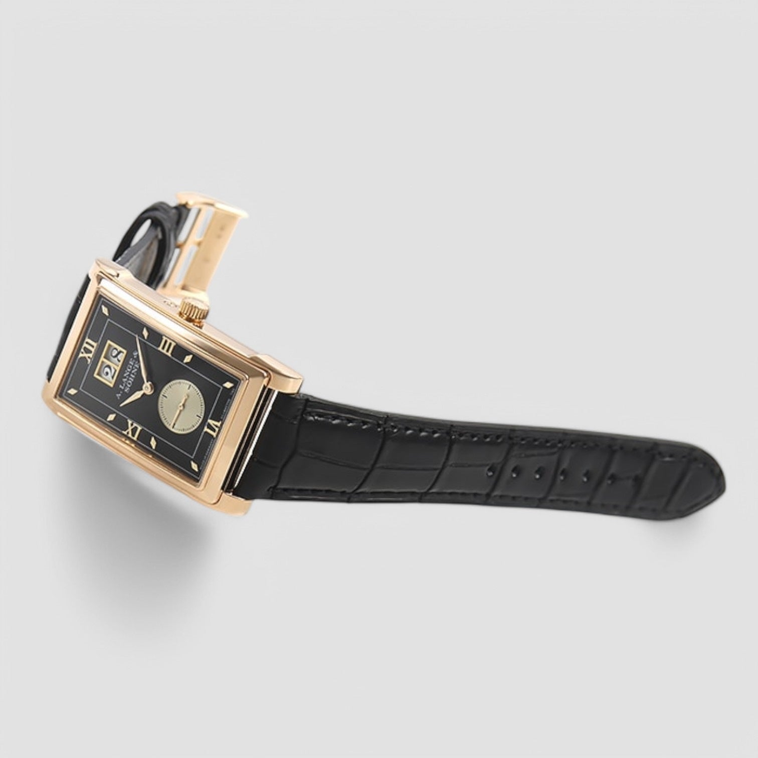 Cabaret 18K Rose Gold Black Dial RARE