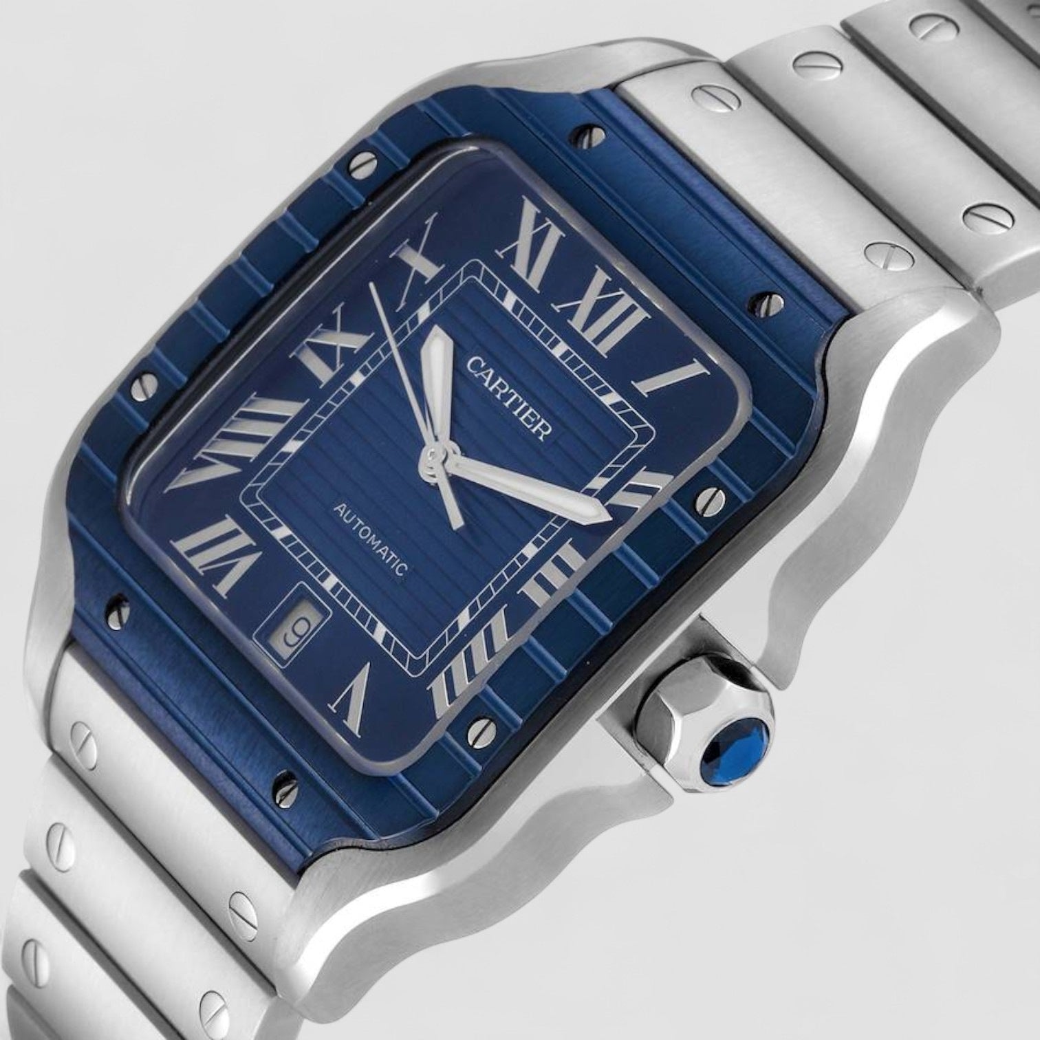 Santos De Cartier Blue Dial