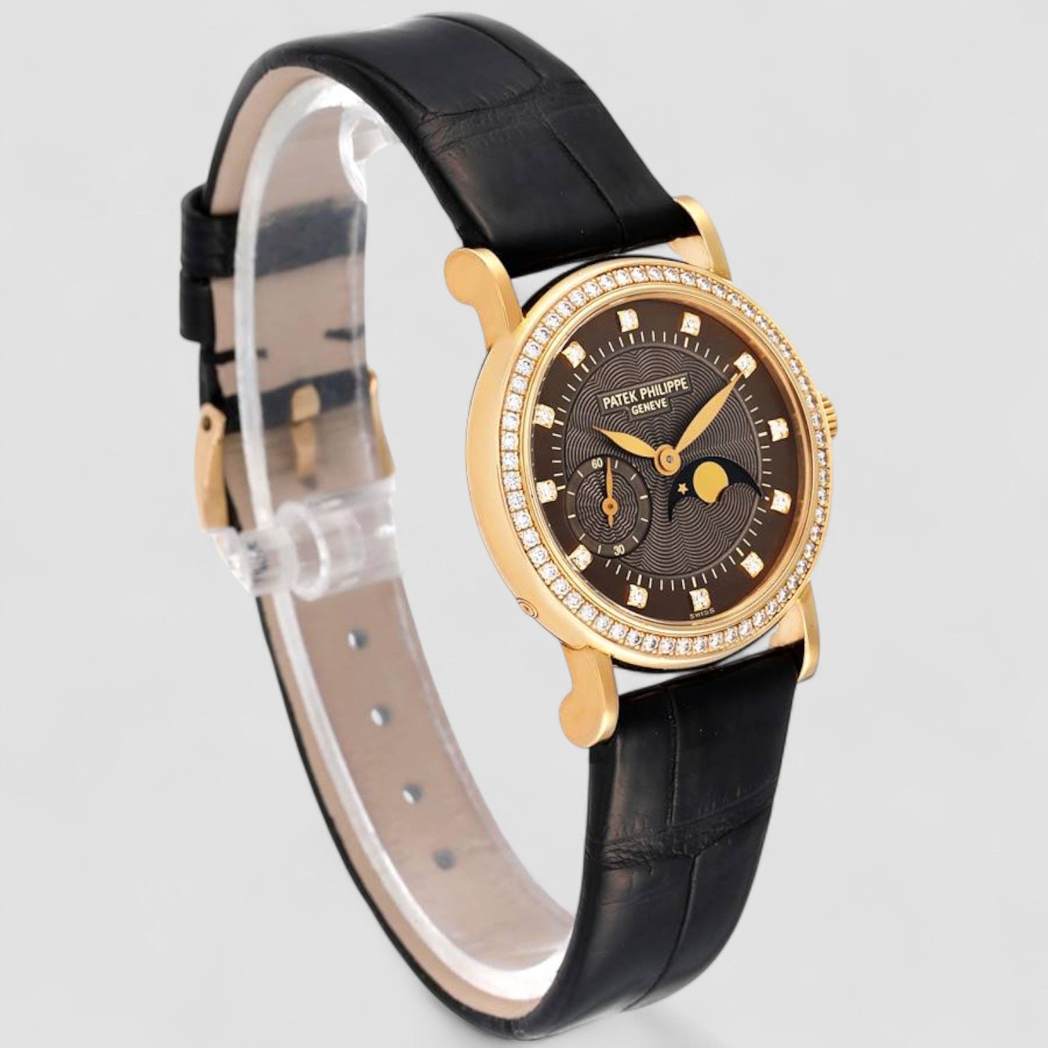 Calatrava Yellow Gold Bronze Diamond Dial Ladies Watch