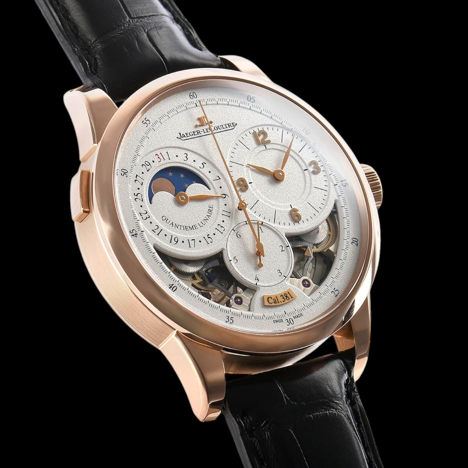Duometre Quantieme Lunaire 18ktPink Gold Men's Watch