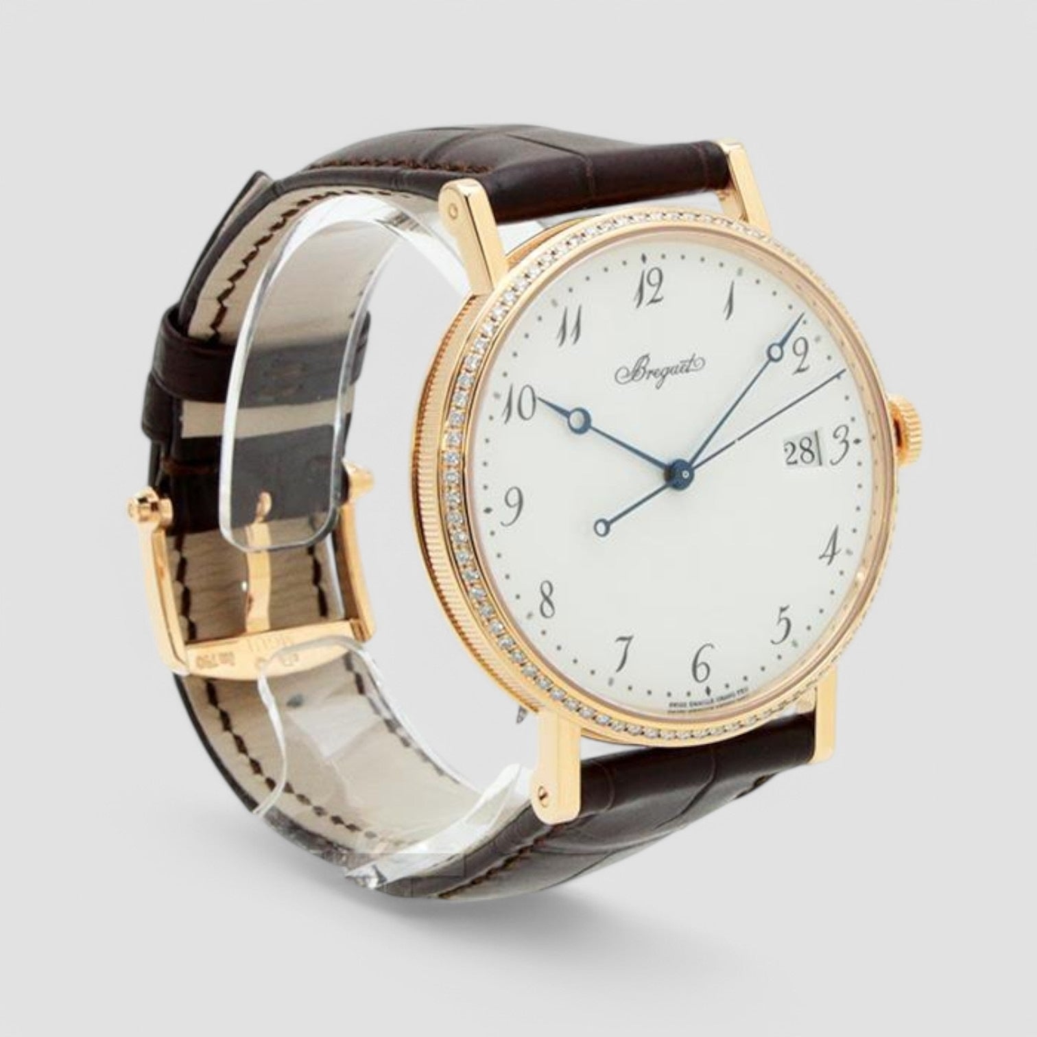 Classique Automatic Enamel Dial and Diamond Bezel / 18K Rose Gold