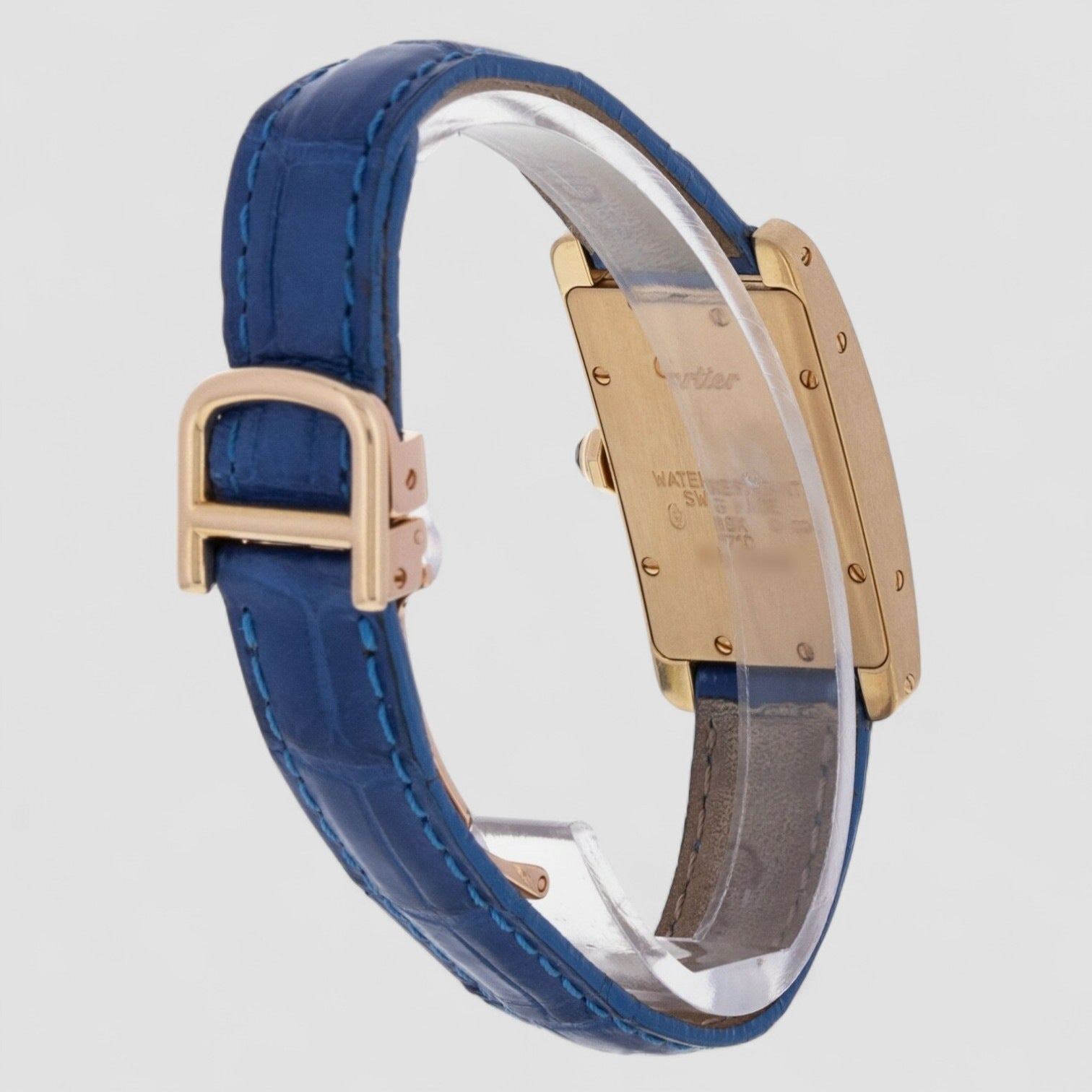 Tank American Ladies Watch Small Quartz Yellow Gold