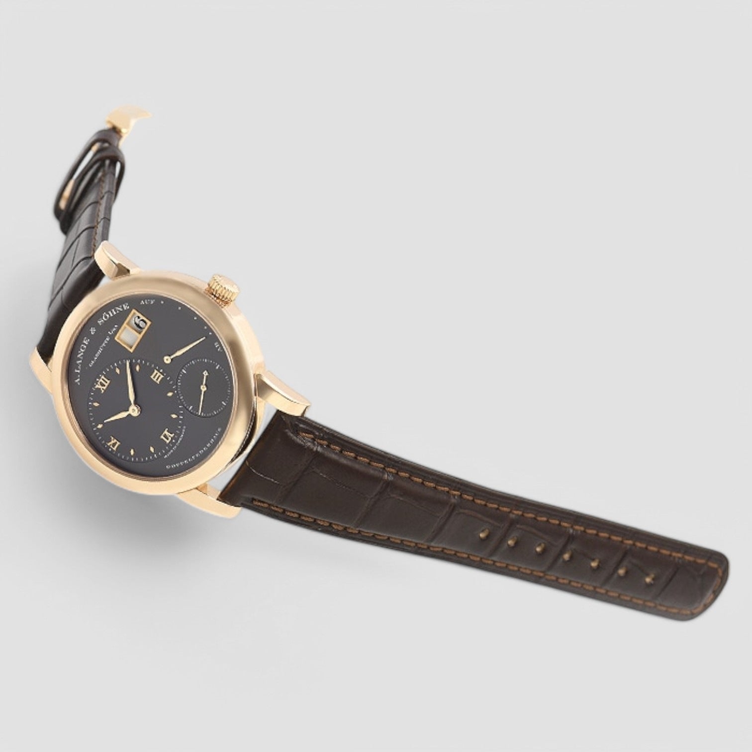 Lange 1 Grey Dial 18K Rose Gold 38.5MM