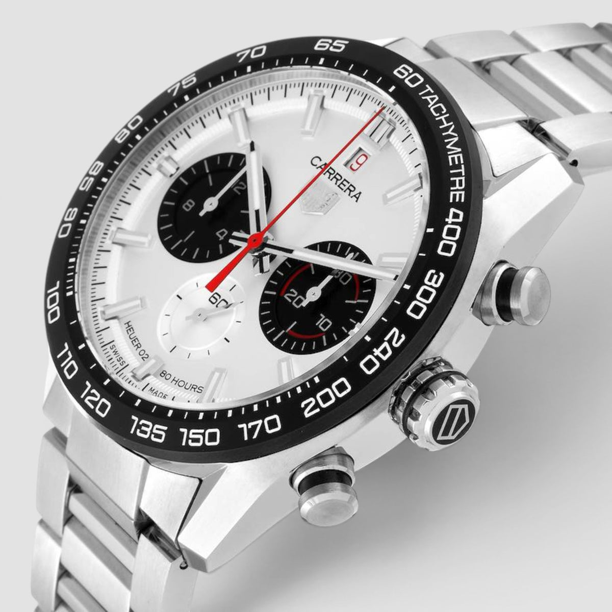 Carrera Calibre 02 Chronograph 44mm Silver Dial