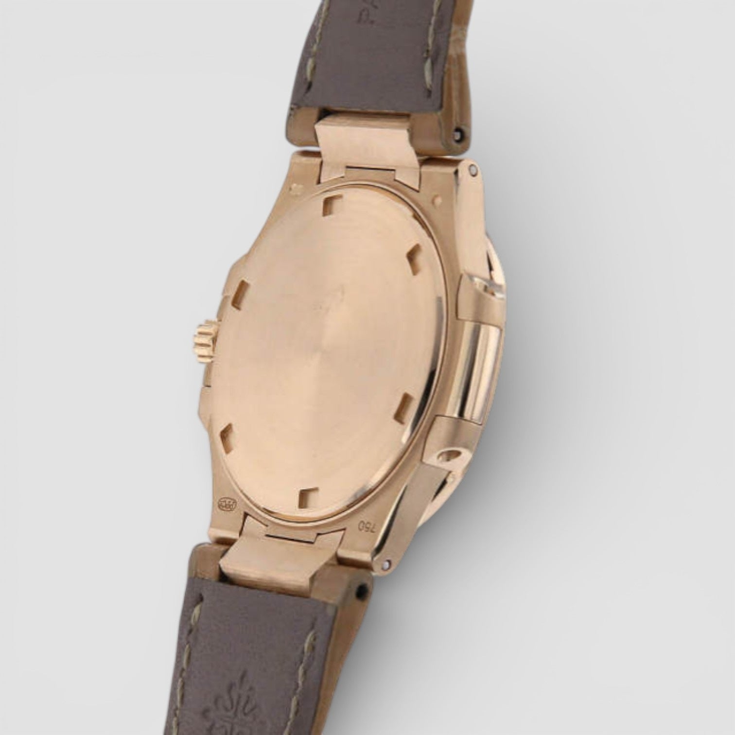 Nautilus Rose Gold Diamond Bezel Ladies Watch