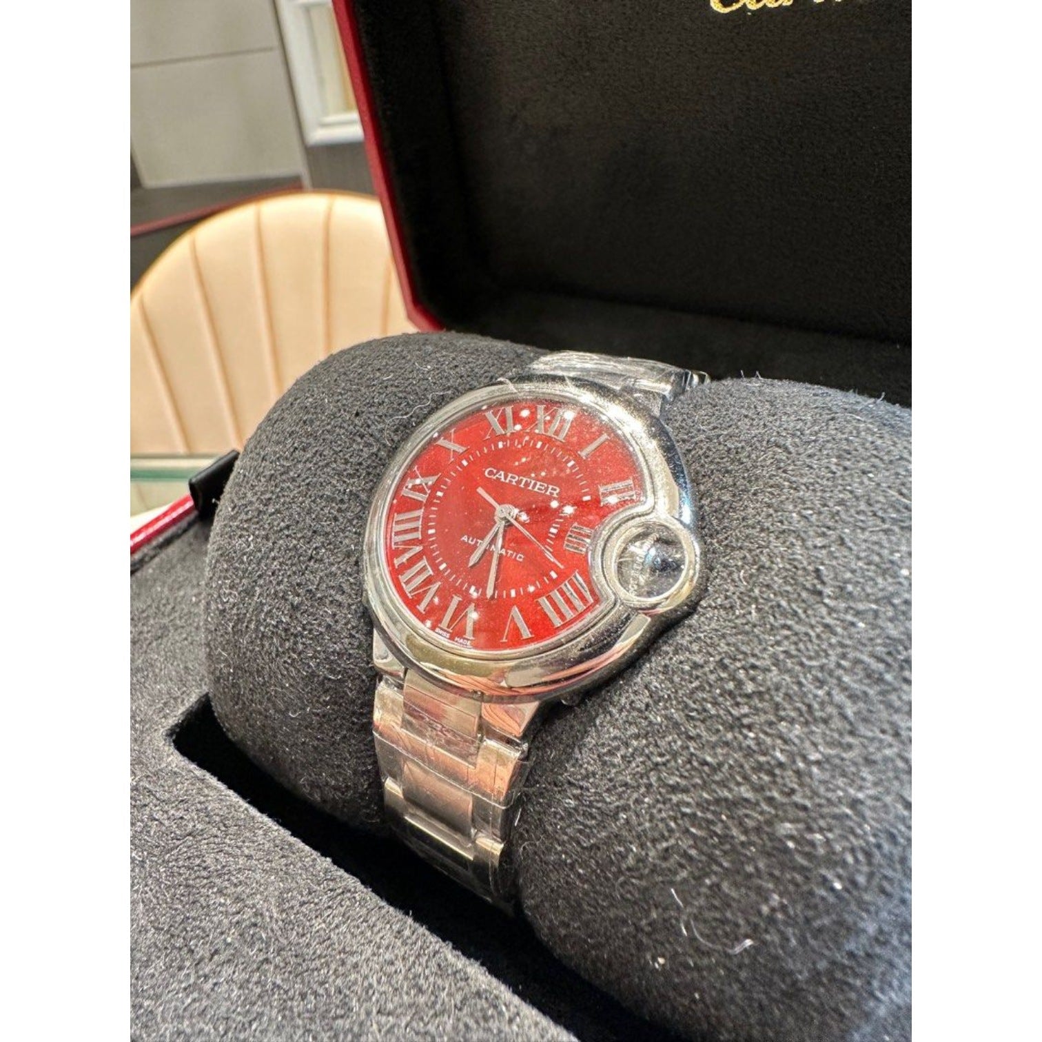 Ballon Bleu De Cartier Automatic 33 Mm Special Edition Red Dial