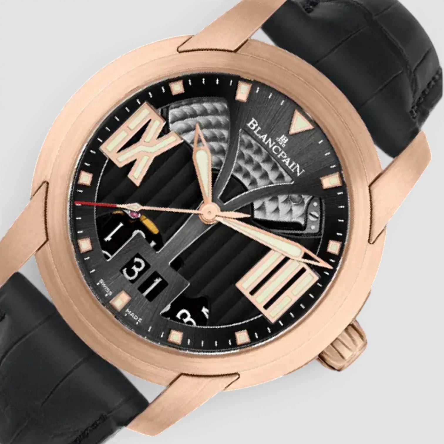 L-Evolution Grande Date 8 Days 43.5mm Rose Gold Black Dial