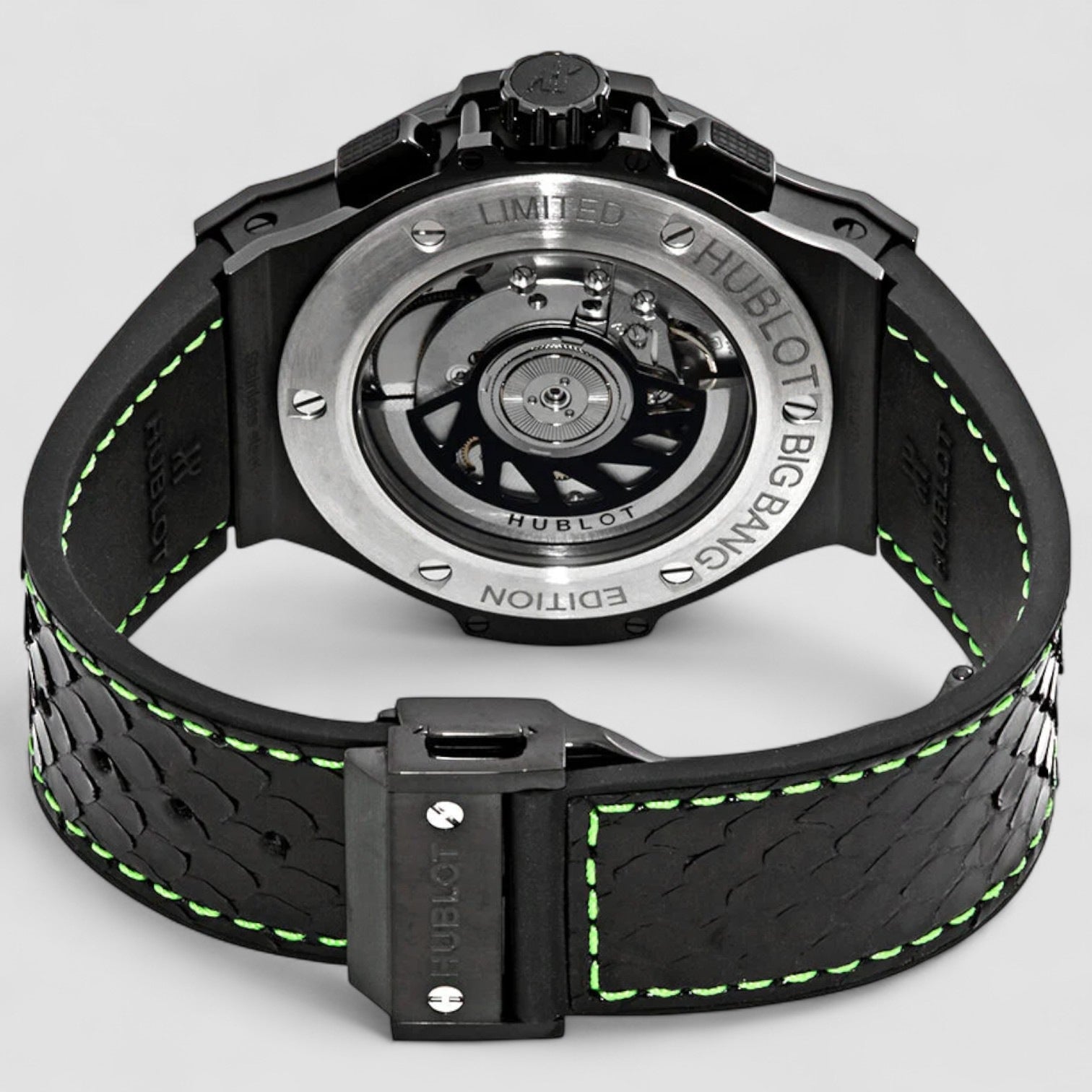 Big Bang Black Fluo Chronograph Automatic Black Dial Ladies Watch