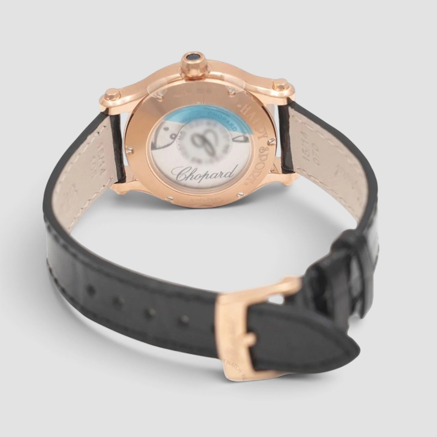 Happy Sport 30mm Rose Gold Silver Dial