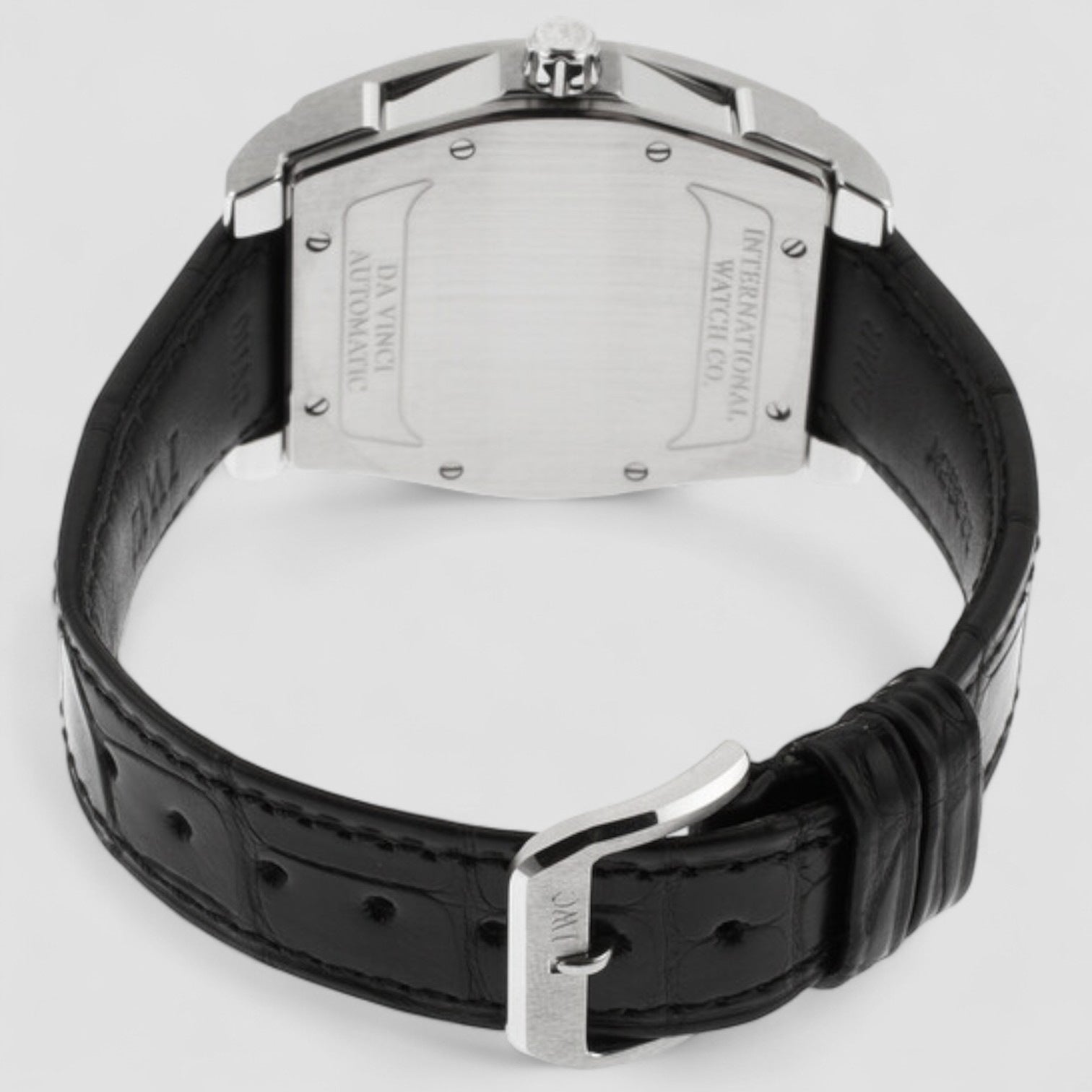 Da Vinci Black Dial Black Leather Men's Watc